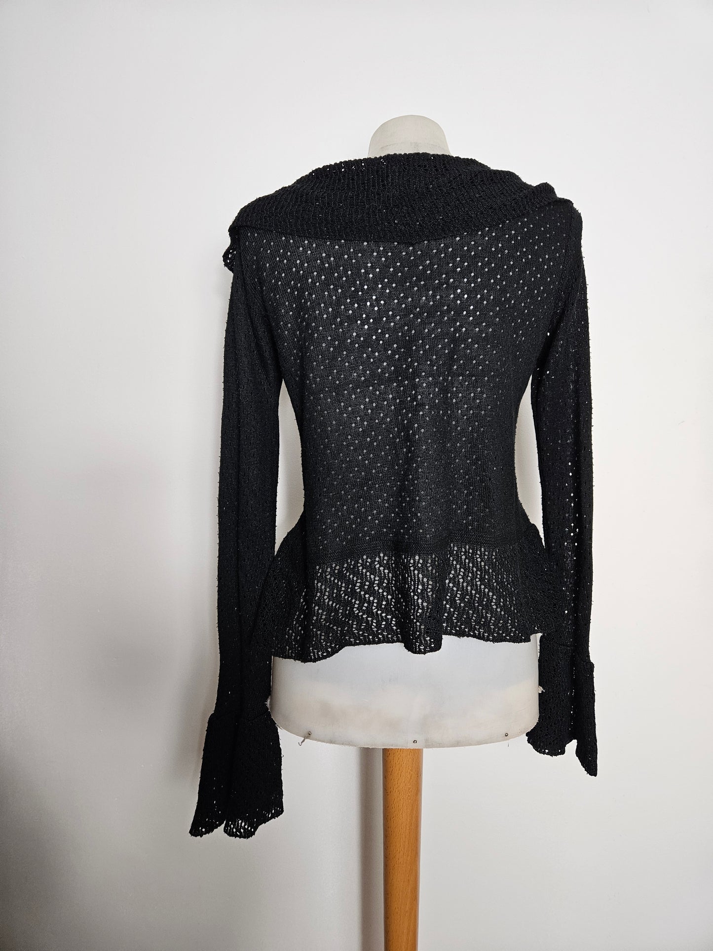 Cardigan en crochet noir