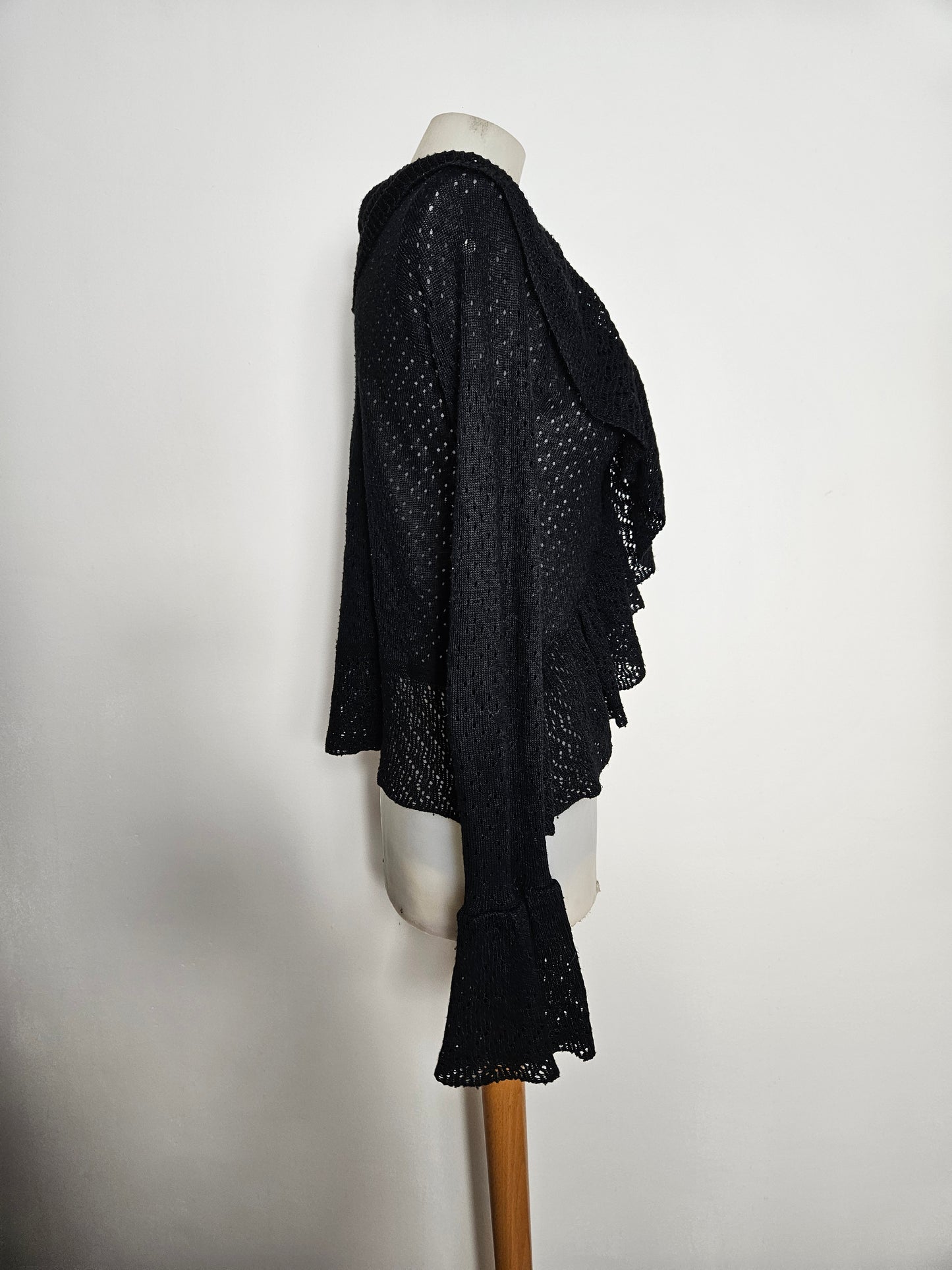 Cardigan en crochet noir