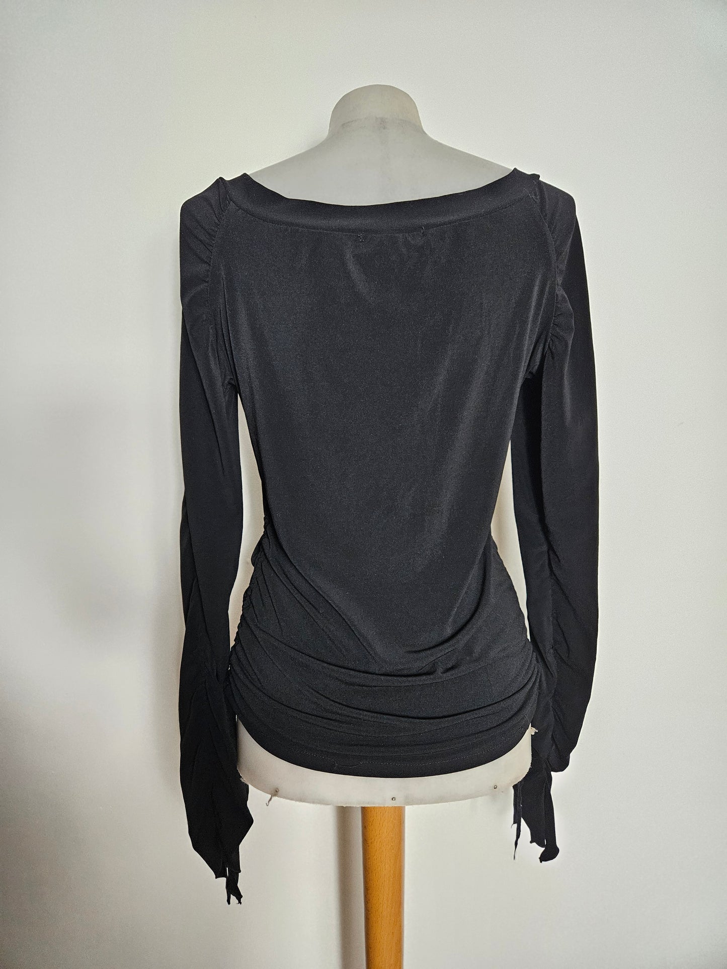 Haut plissé détails zip