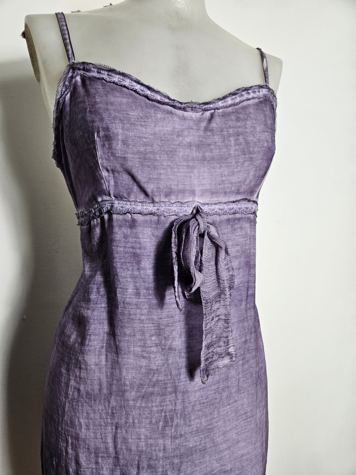 Robe violette coton et soie