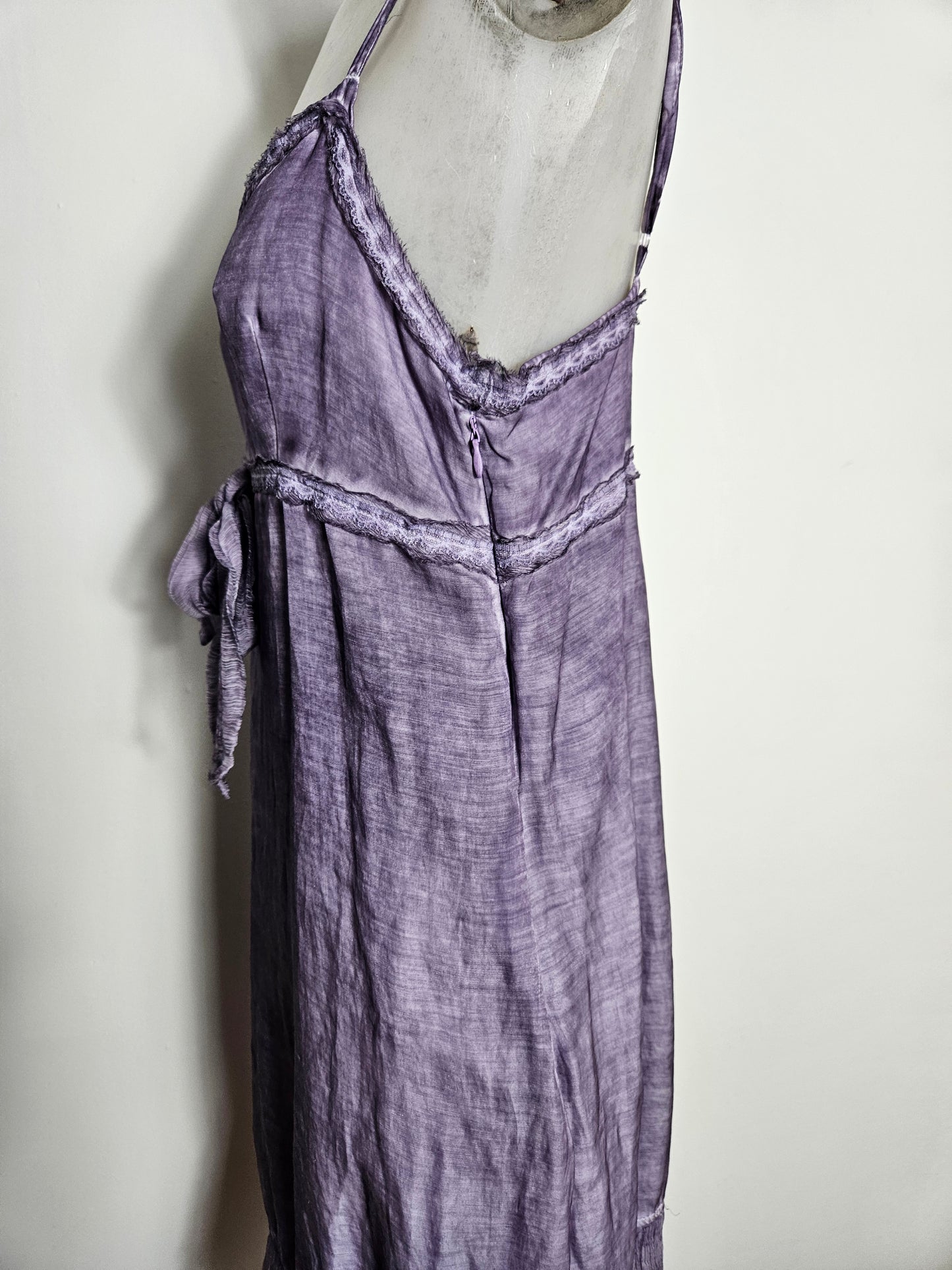 Robe violette coton et soie