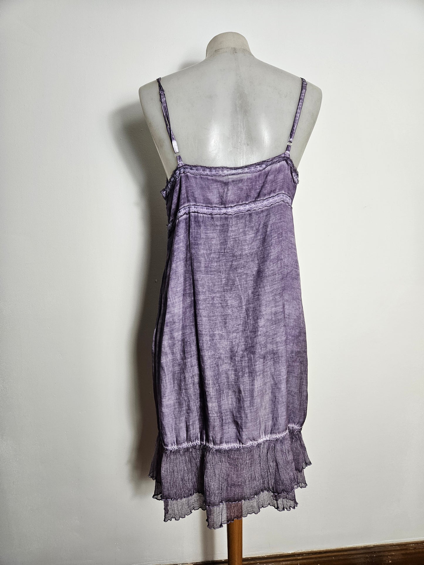 Robe violette coton et soie
