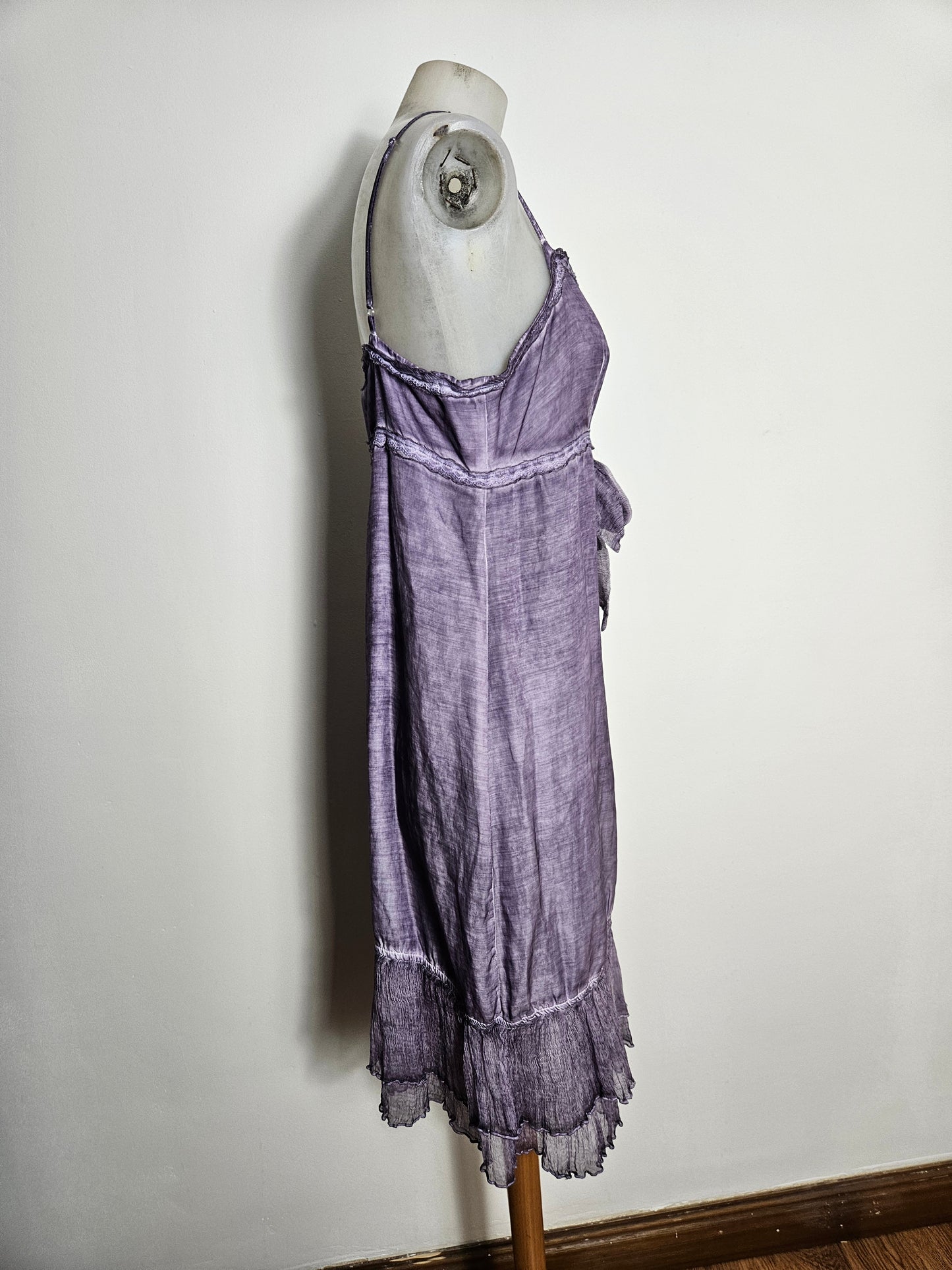 Robe violette coton et soie