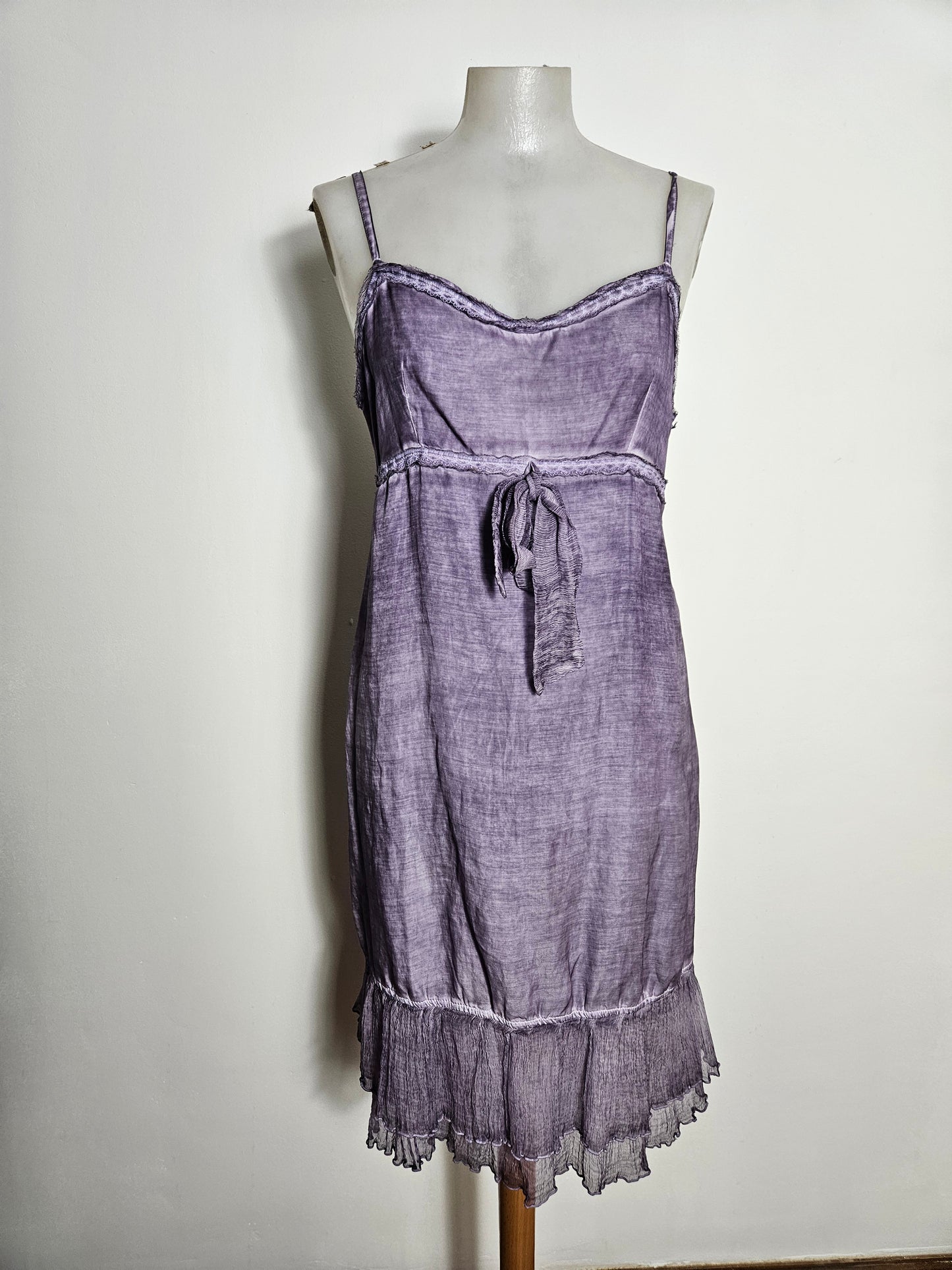 Robe violette coton et soie