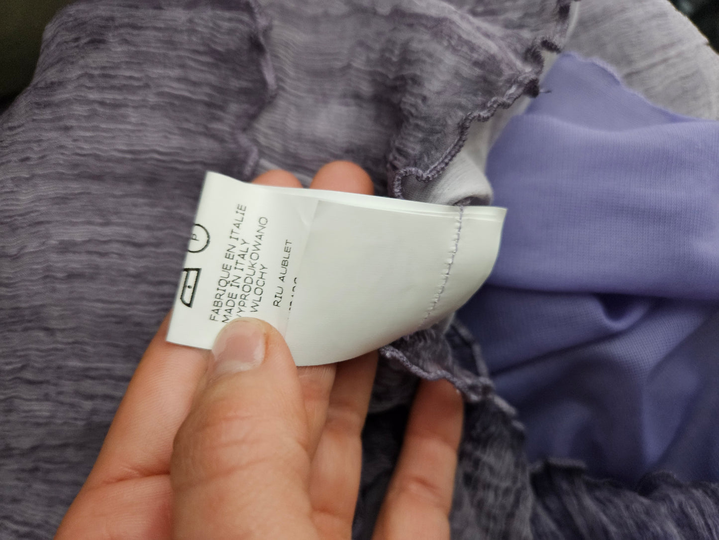 Robe violette coton et soie