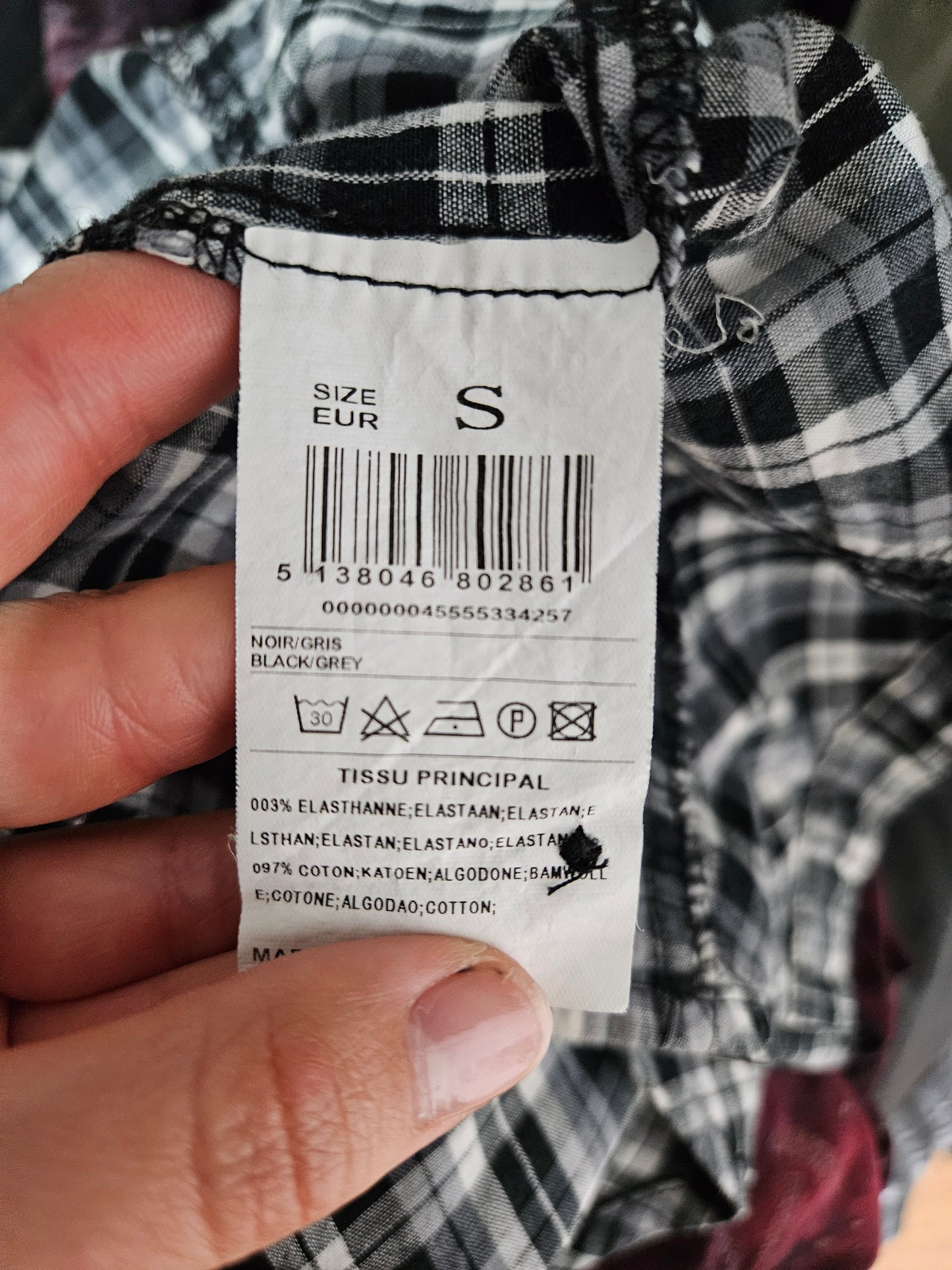 Chemise cintrée à carreaux