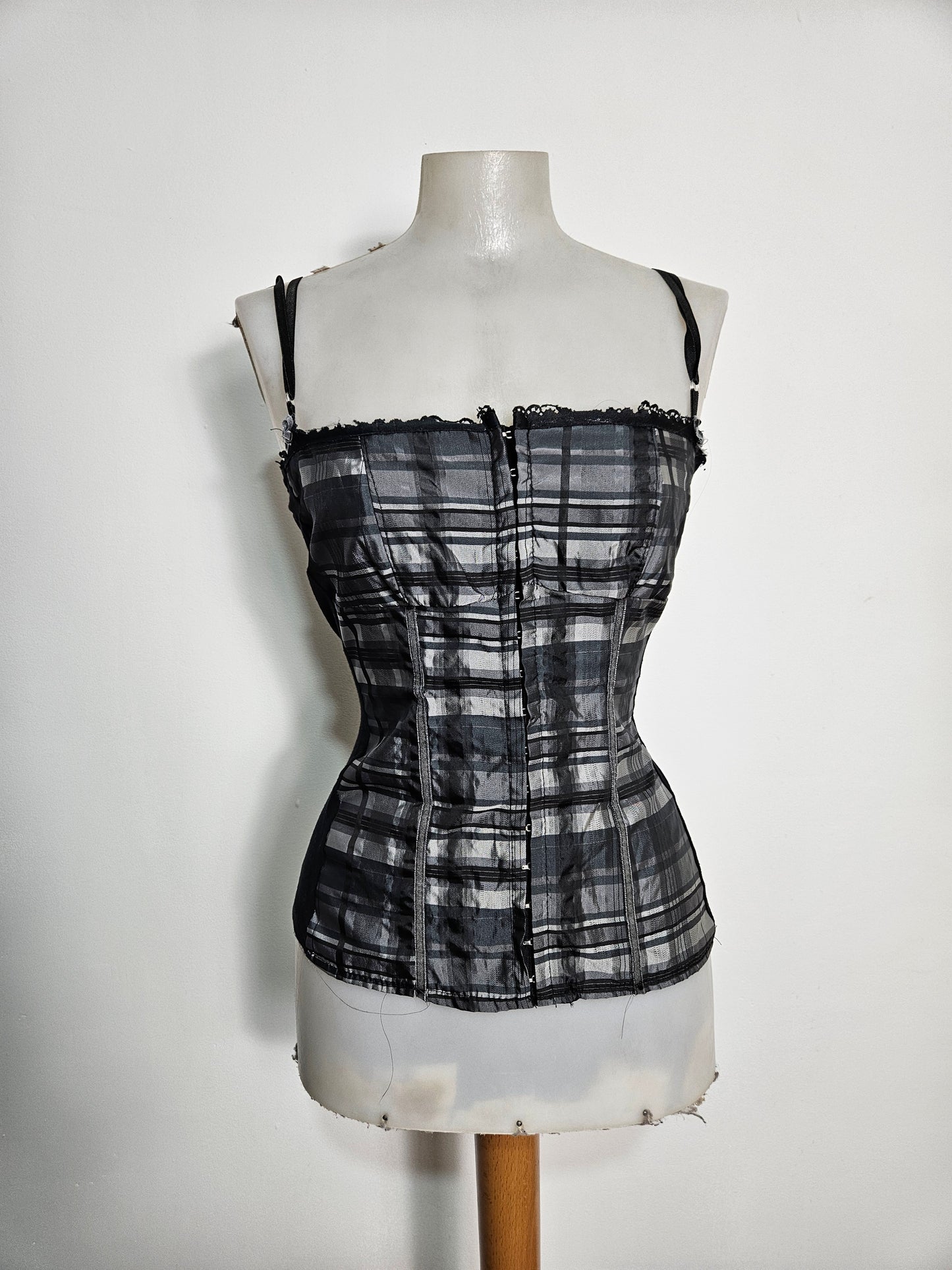 Haut esprit corset tartan