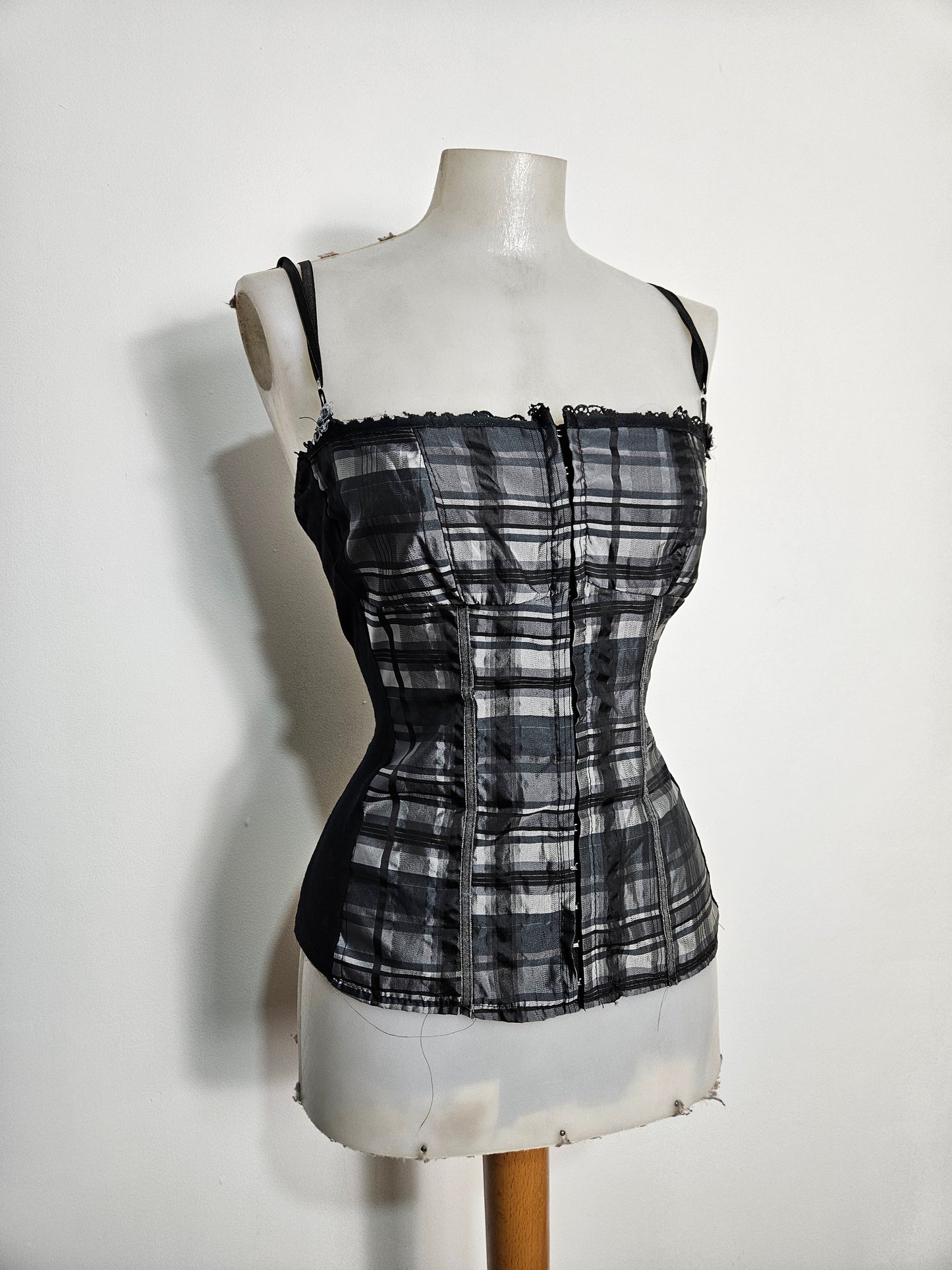 Haut esprit corset tartan