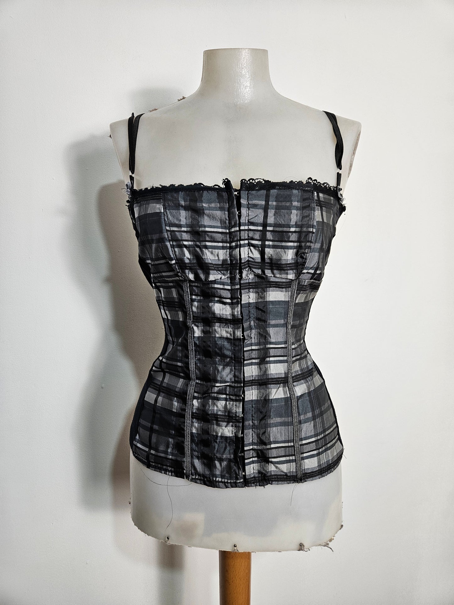 Haut esprit corset tartan