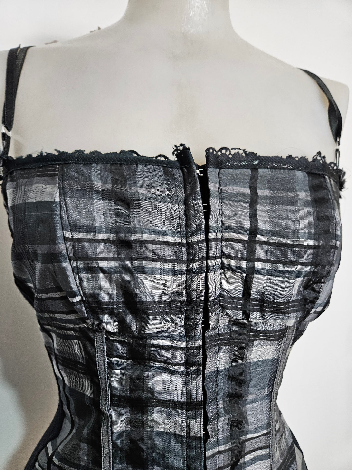 Haut esprit corset tartan