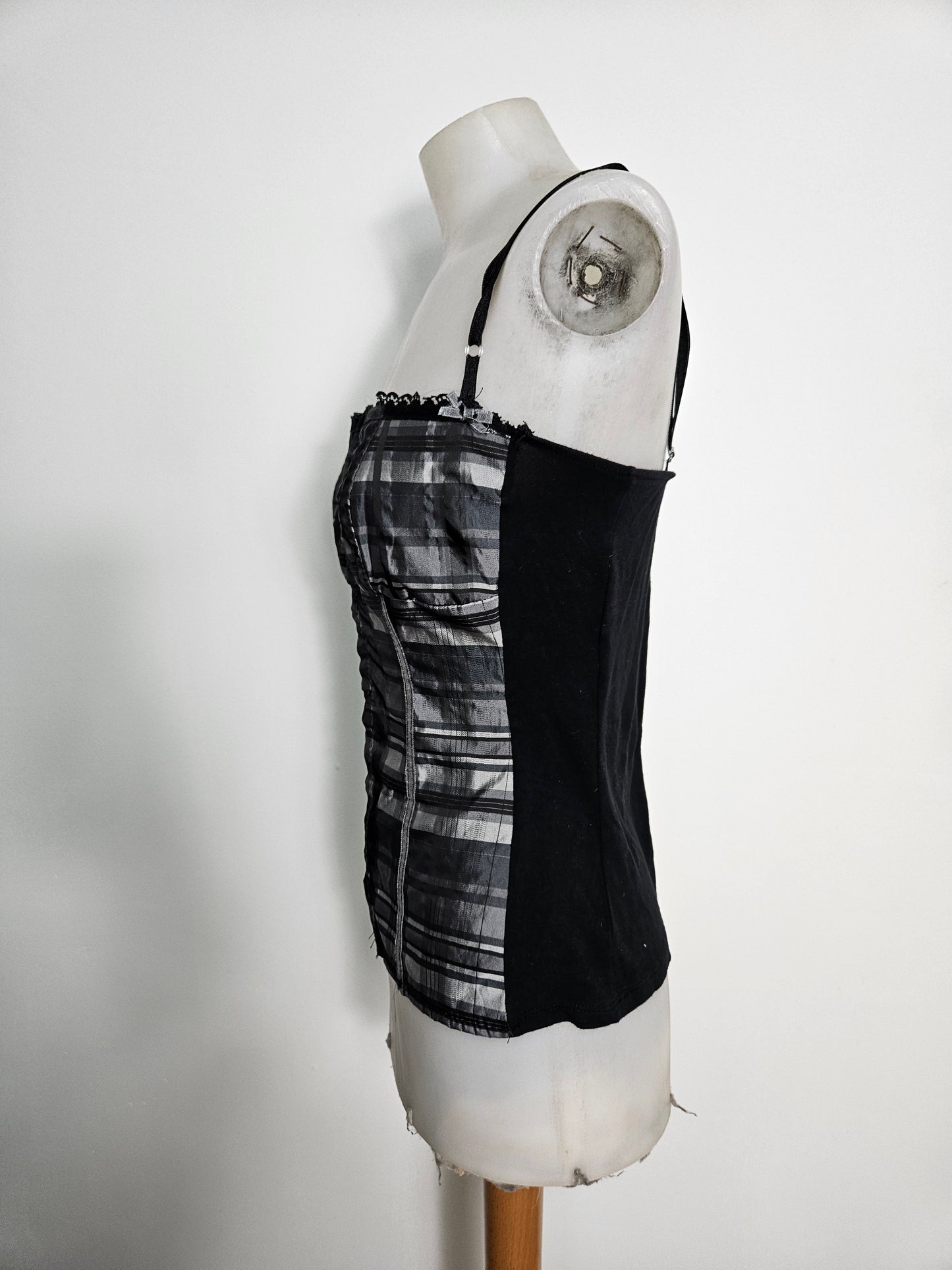 Haut esprit corset tartan