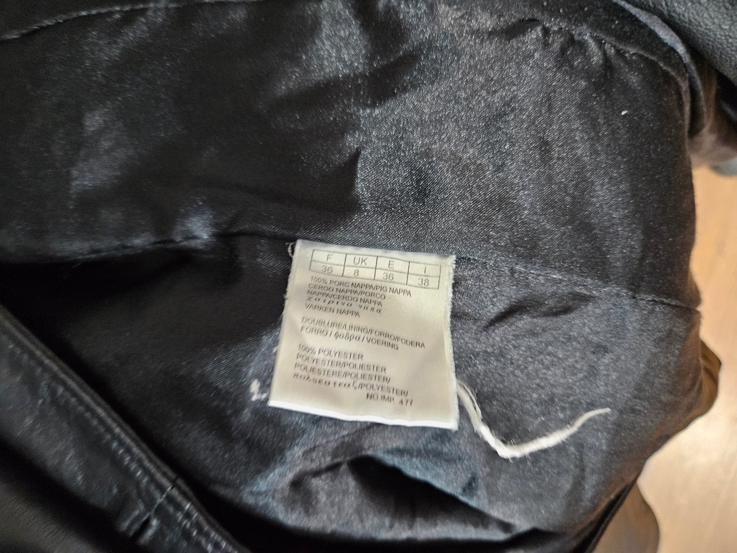 Trench court en cuir