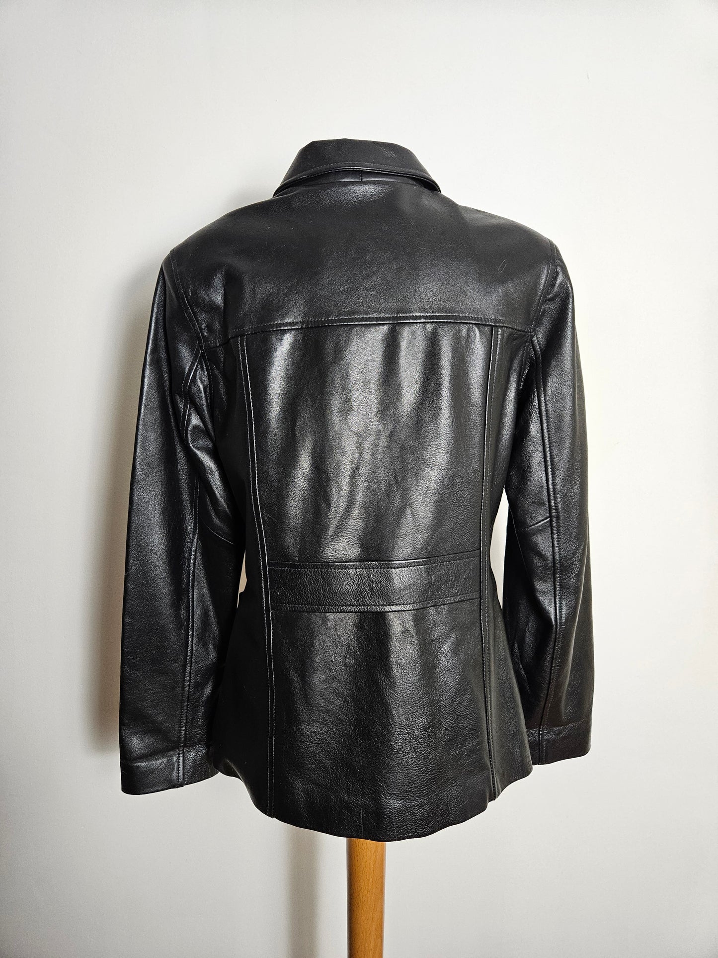 Veste en cuir noire