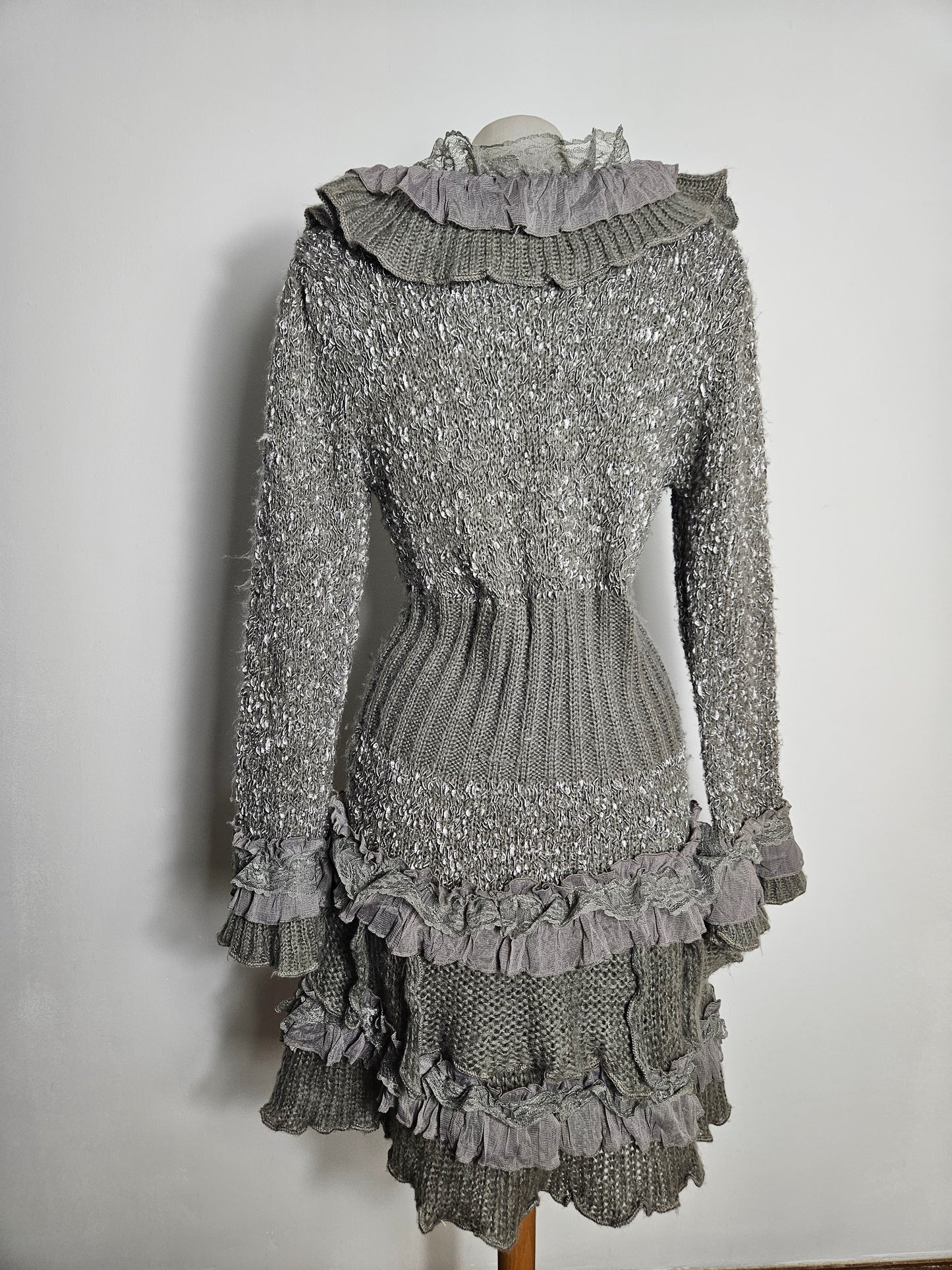 Maxi cardigan à volants