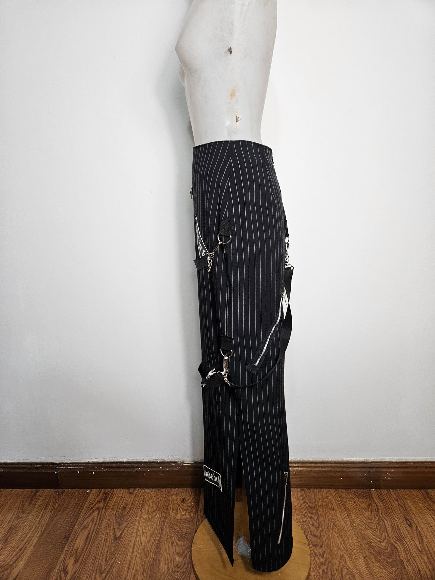 Jupe rayé à patch et sangles