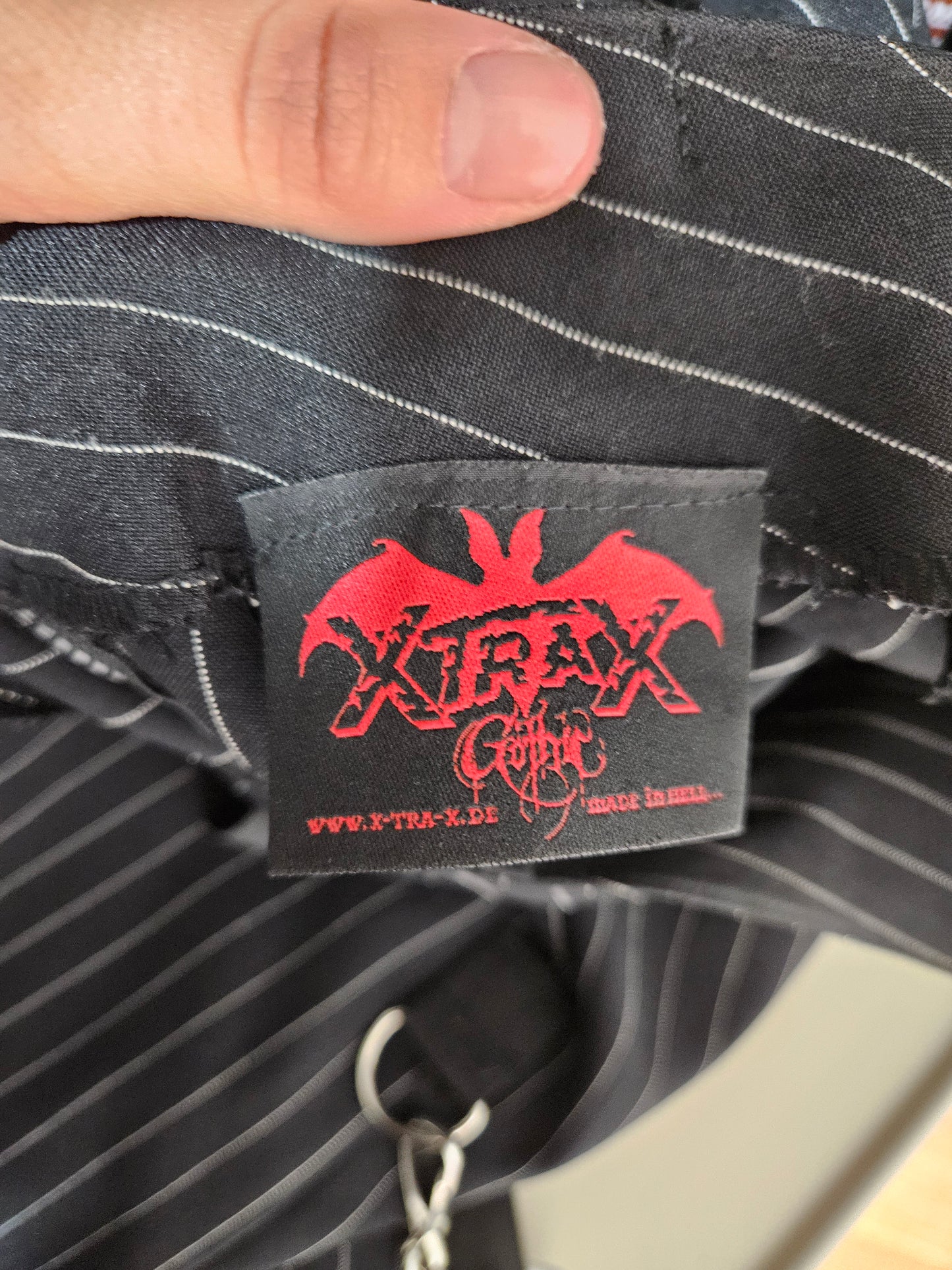 Jupe rayé à patch et sangles