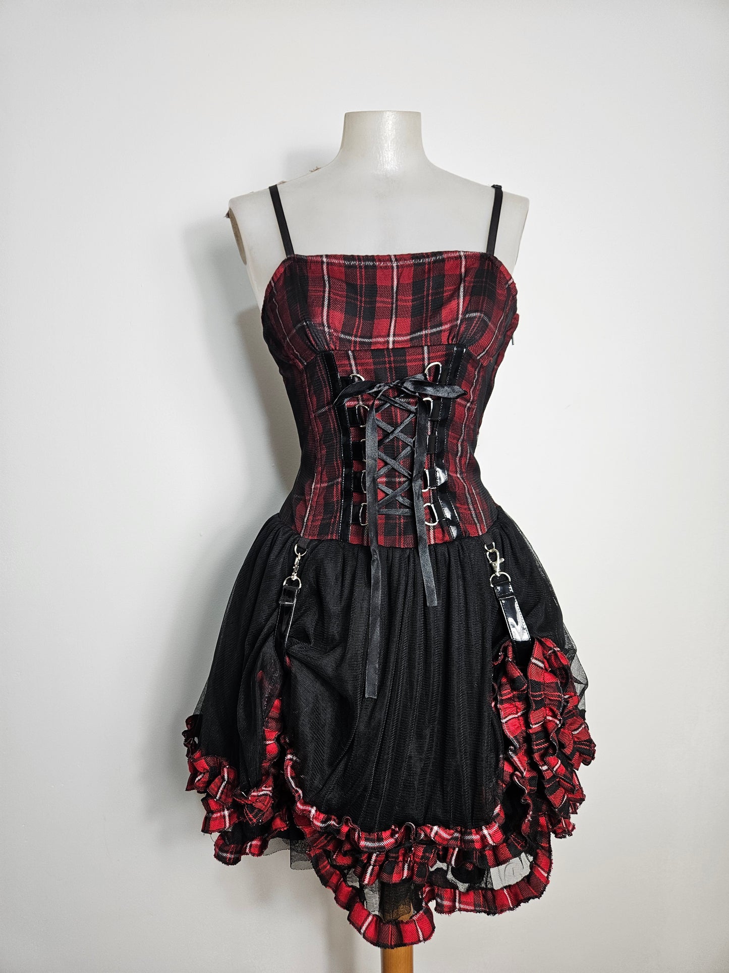 Robe tartan avec jupon