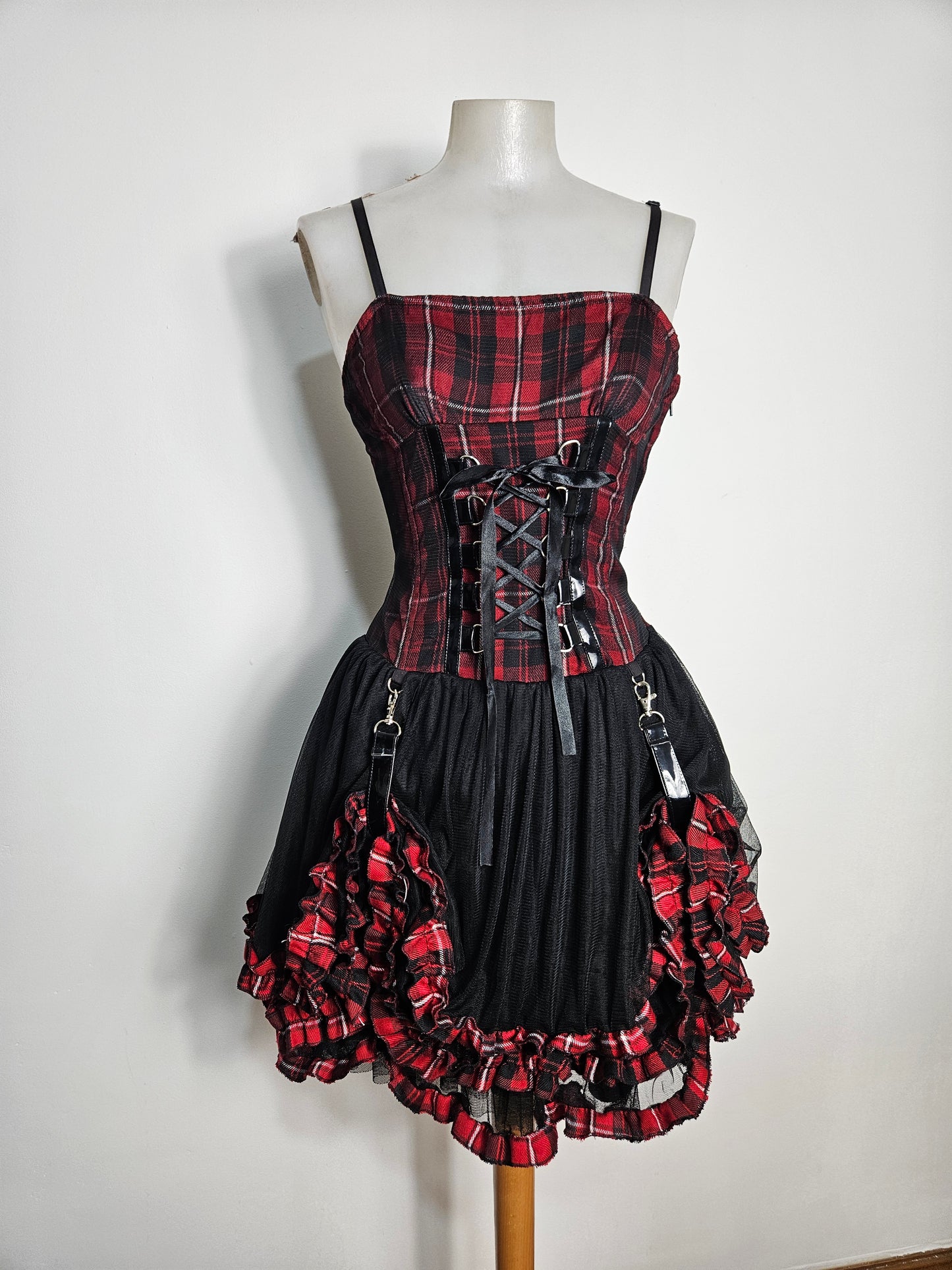 Robe tartan avec jupon