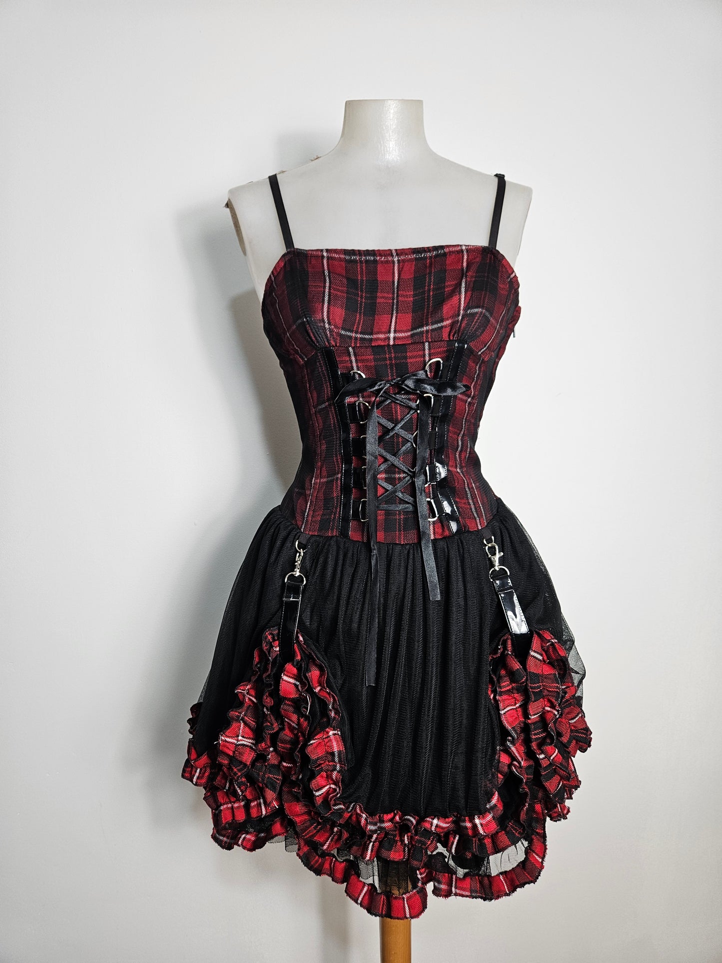 Robe tartan avec jupon