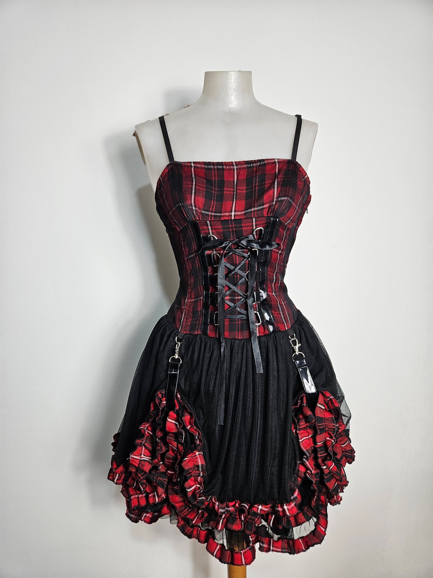 Robe tartan avec jupon