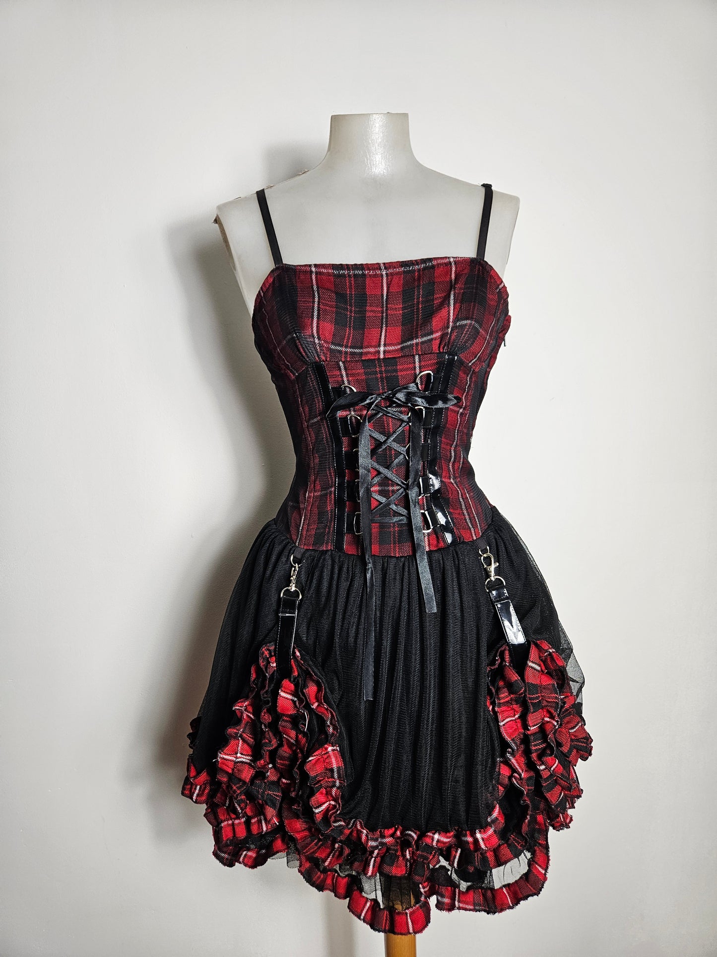 Robe tartan avec jupon