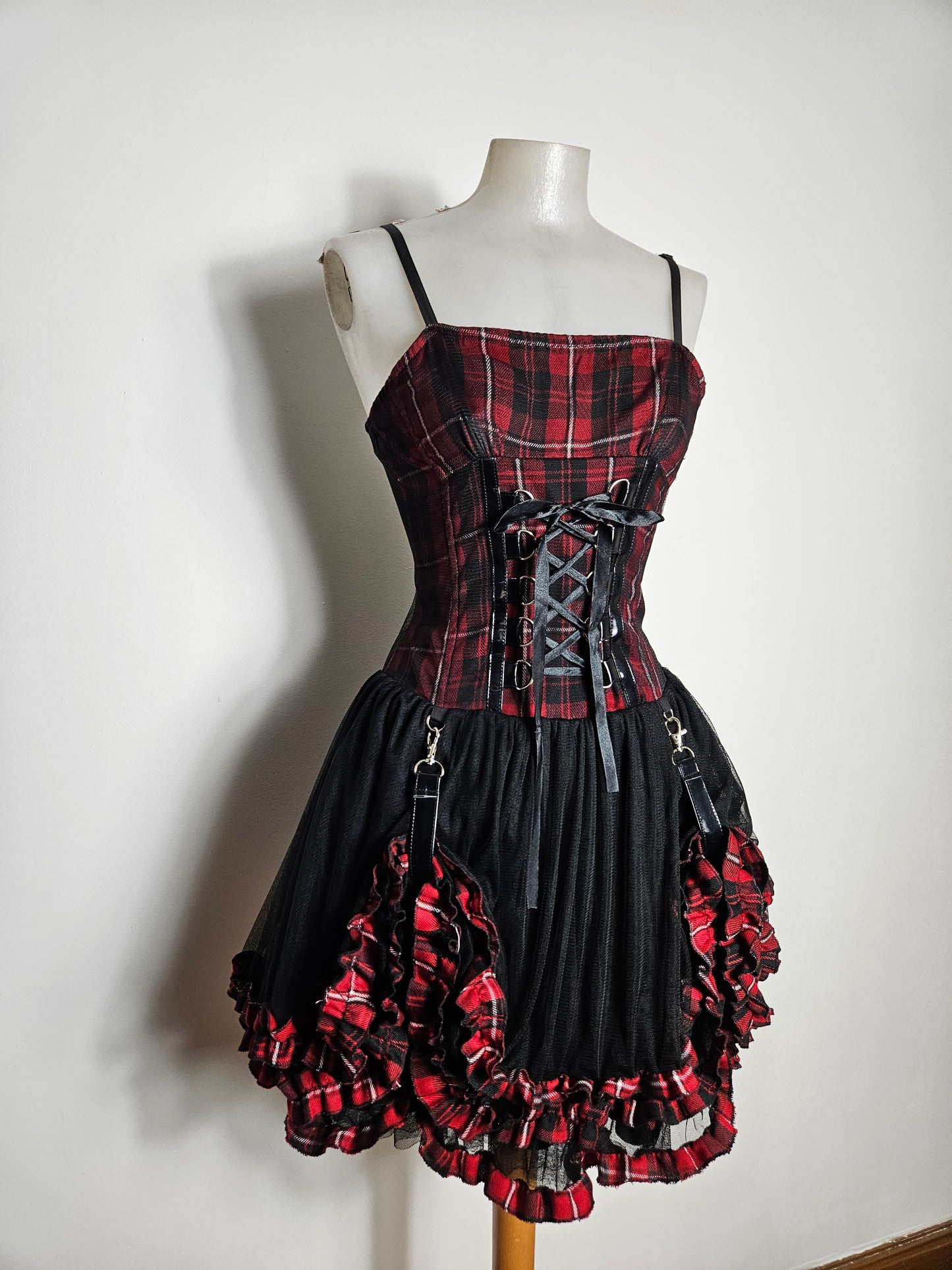 Robe tartan avec jupon