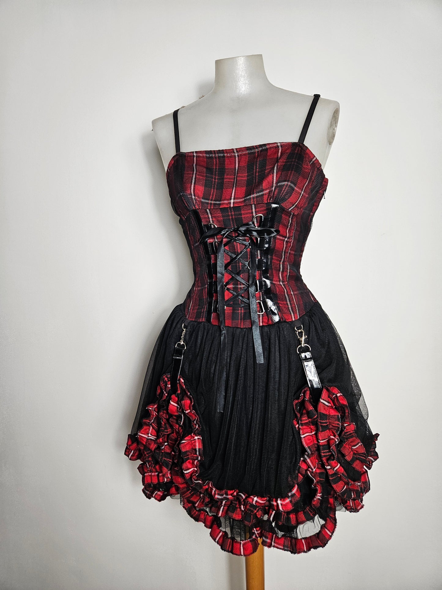Robe tartan avec jupon