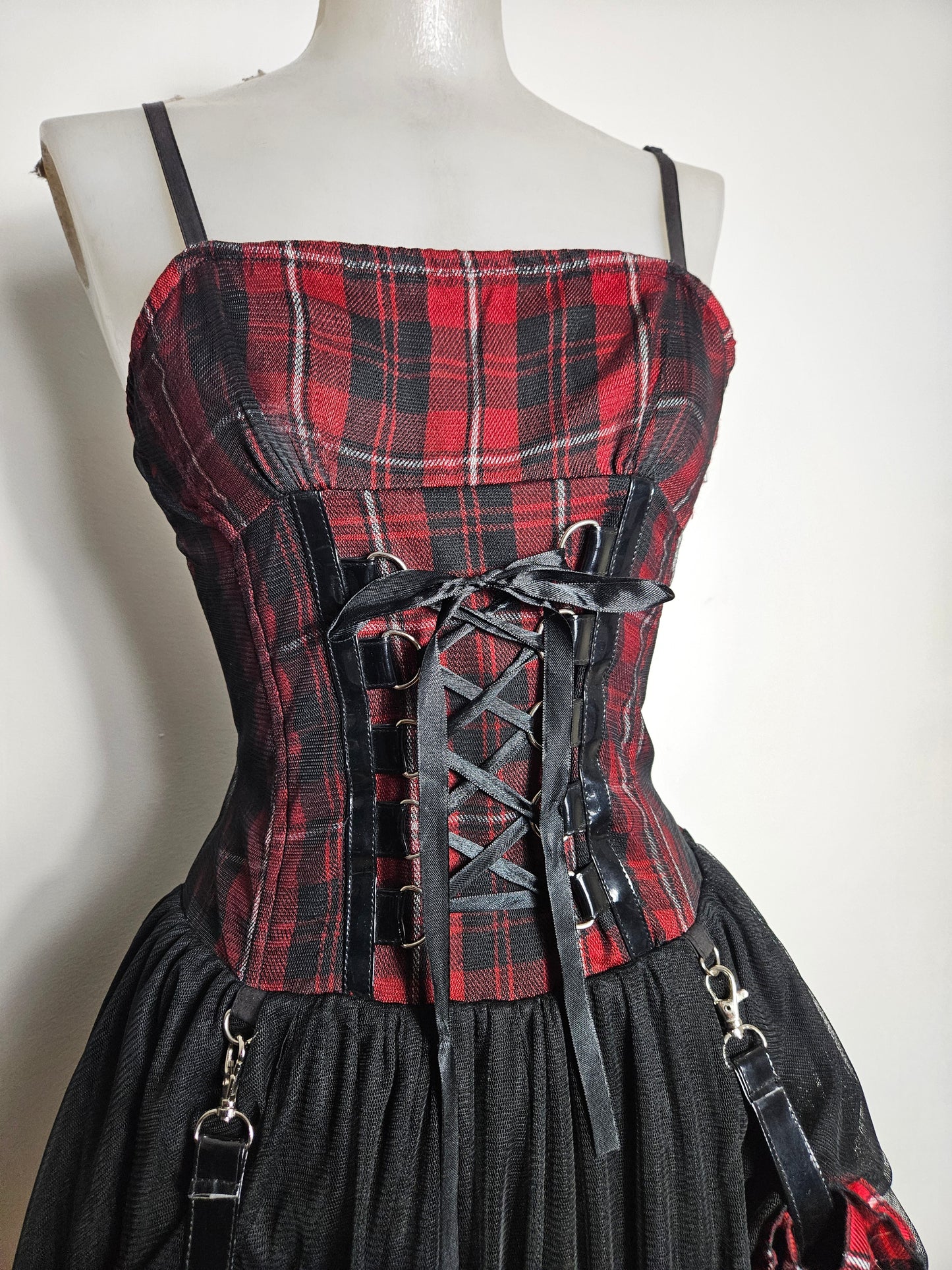 Robe tartan avec jupon