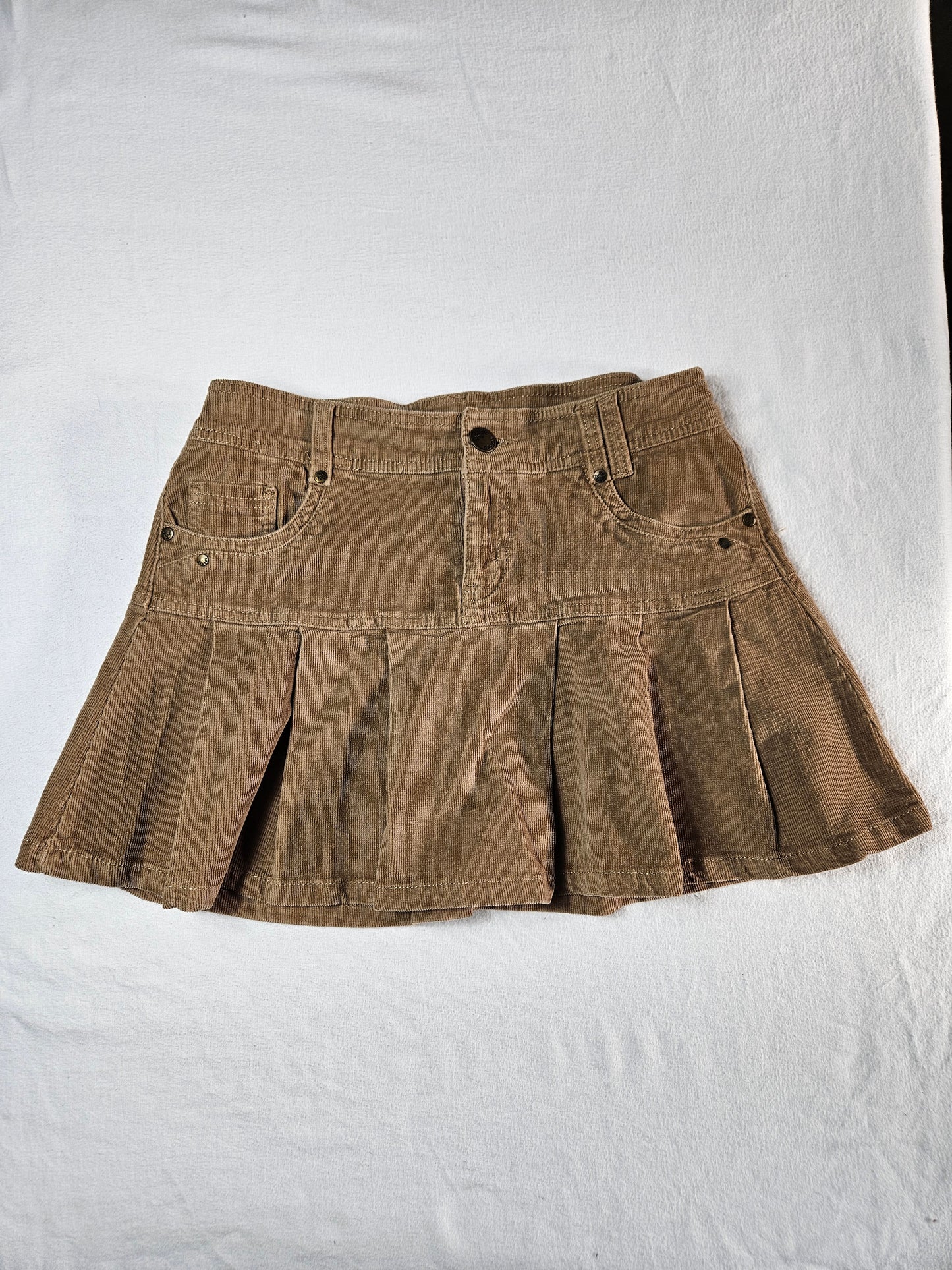 Mini jupe plissée en velours