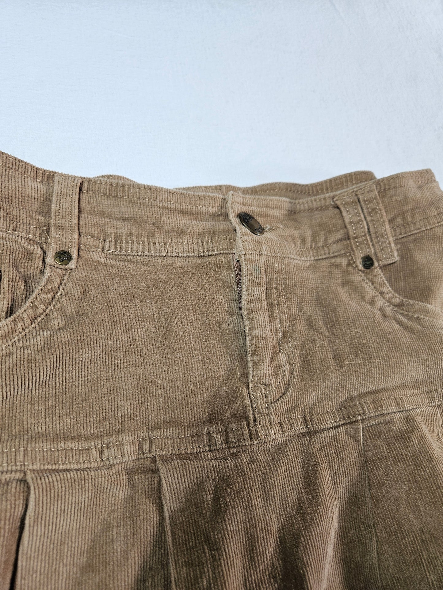 Mini jupe plissée en velours