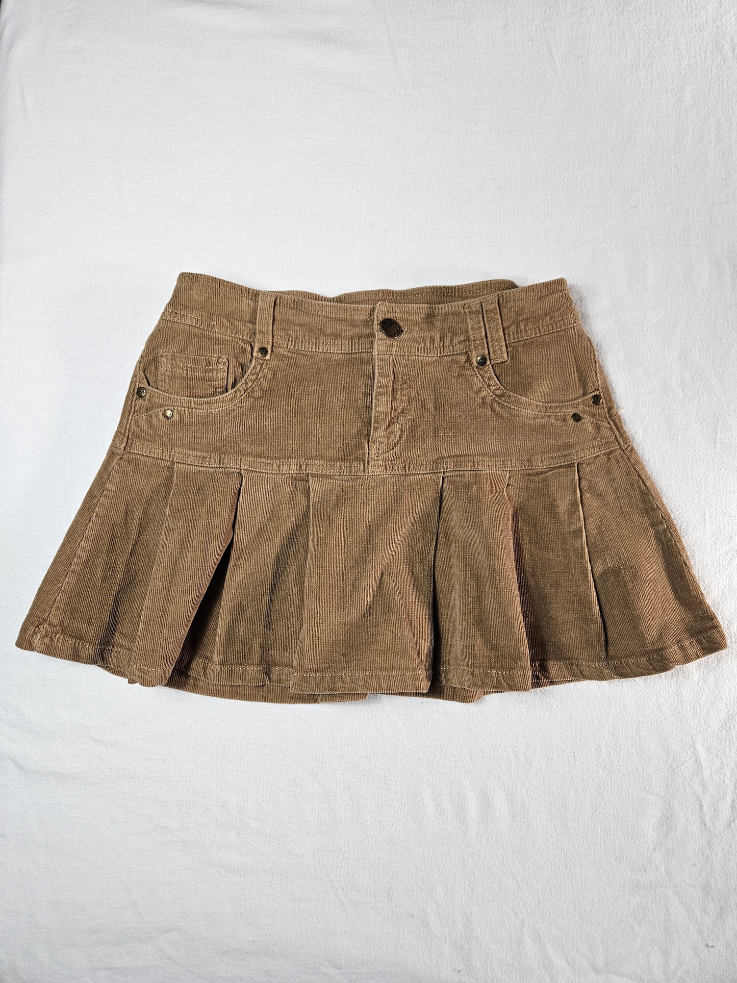 Mini jupe plissée en velours