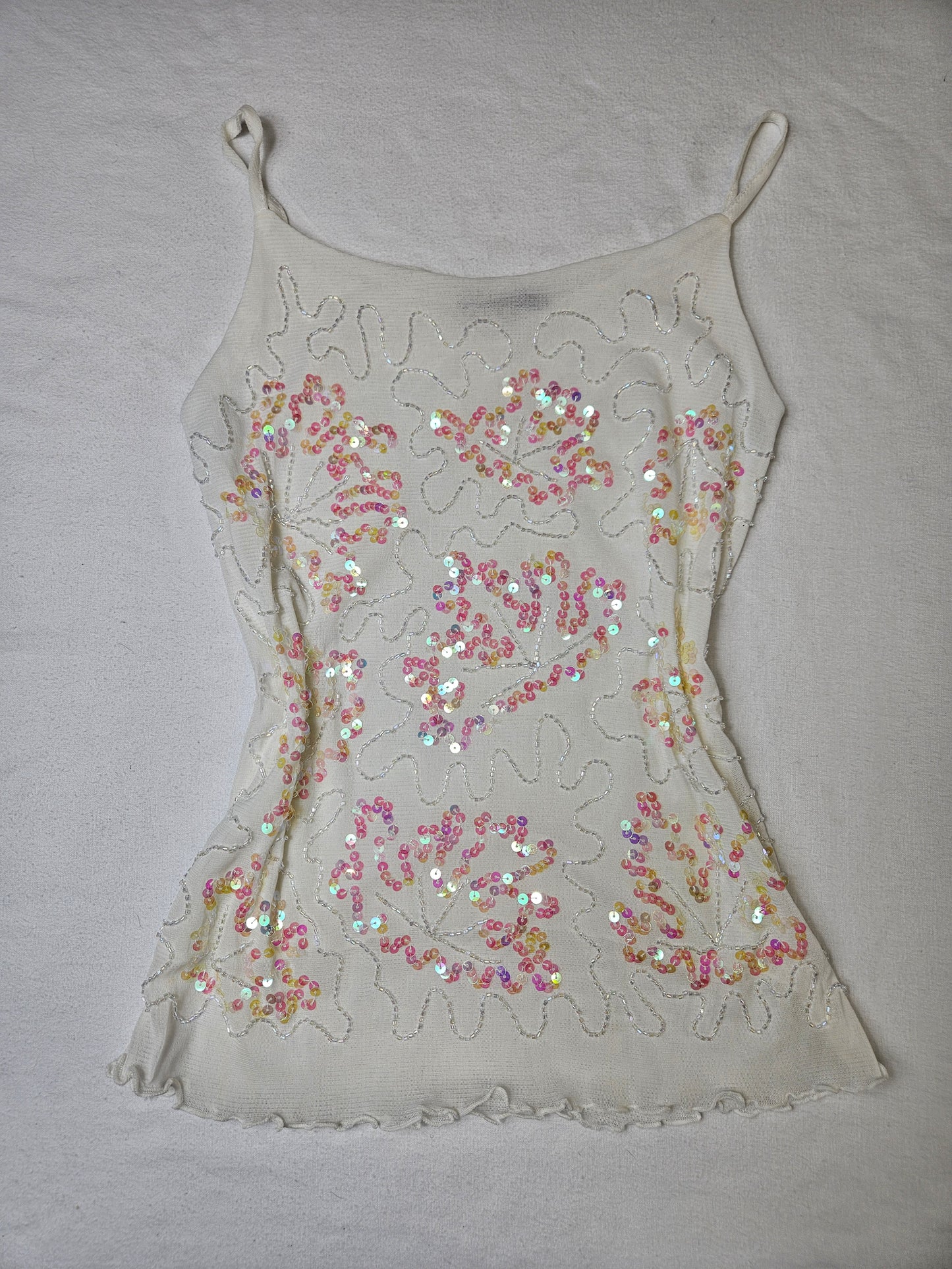 Haut en voile brodé de sequins