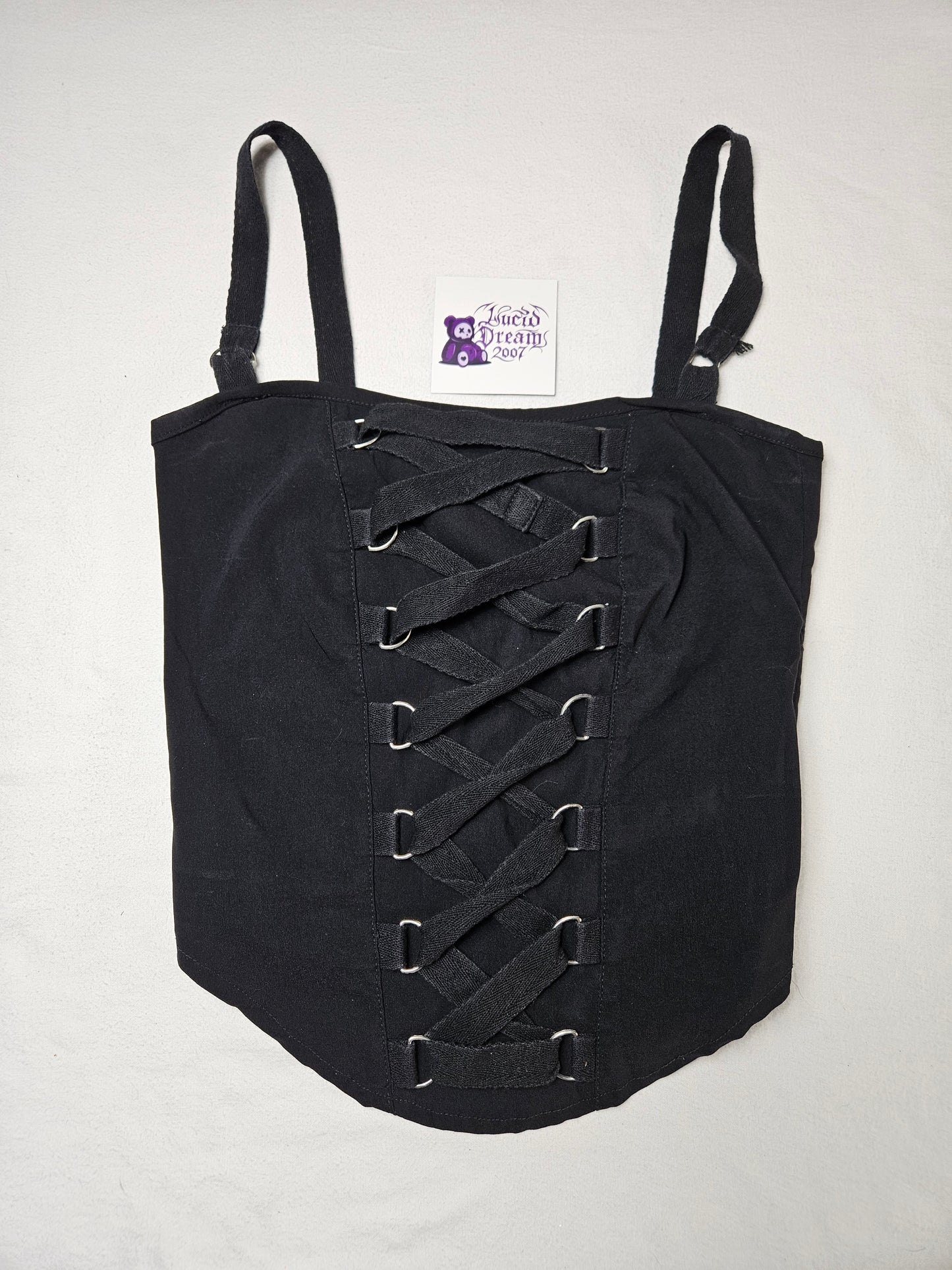 Haut esprit corset à laçage m