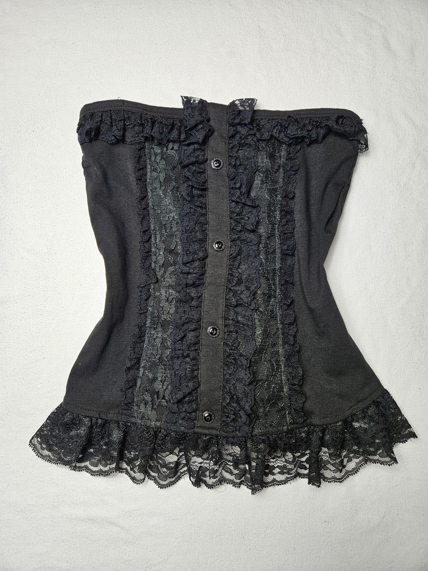 Bustier esprit corset noir