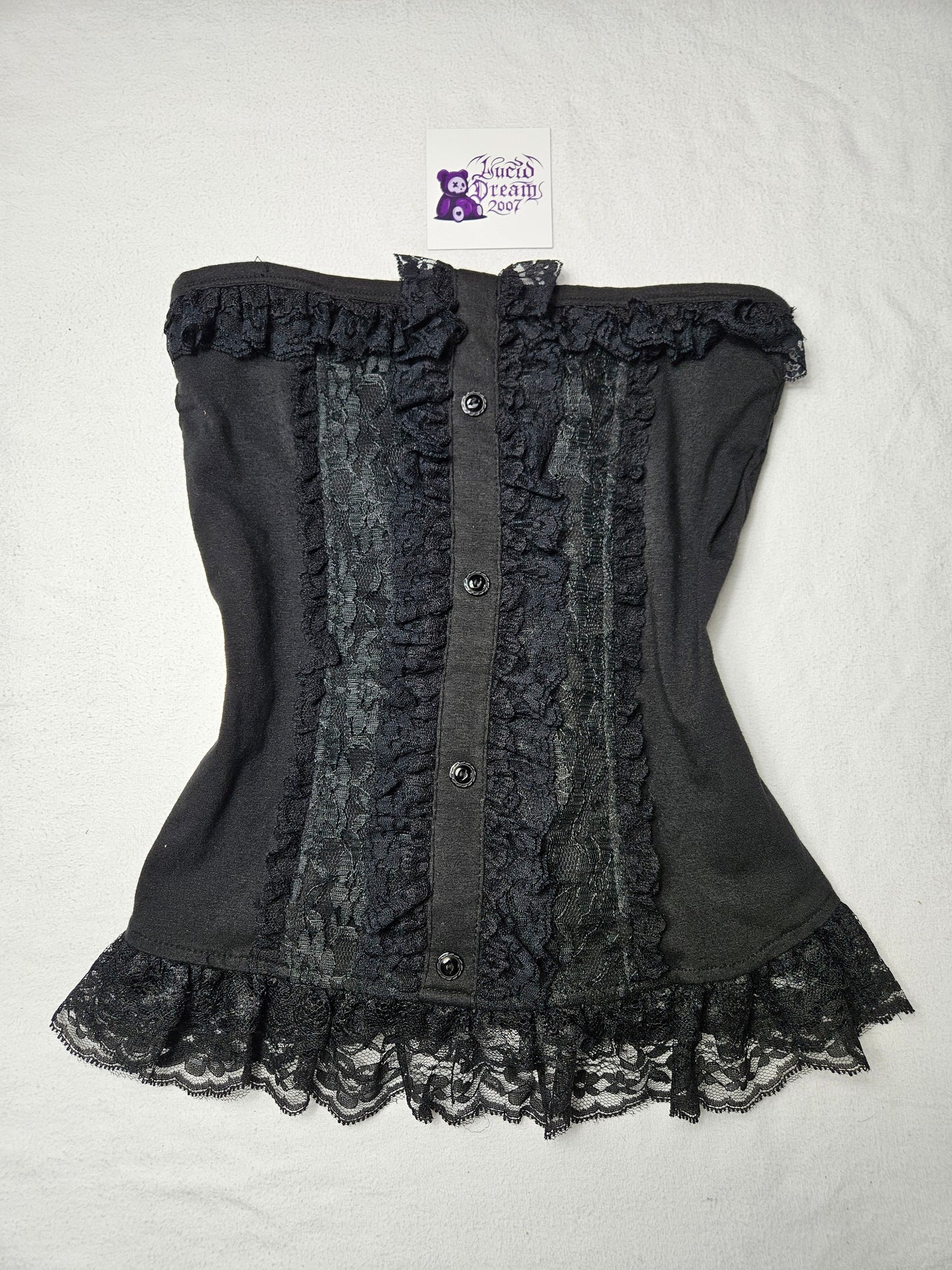 Bustier esprit corset noir