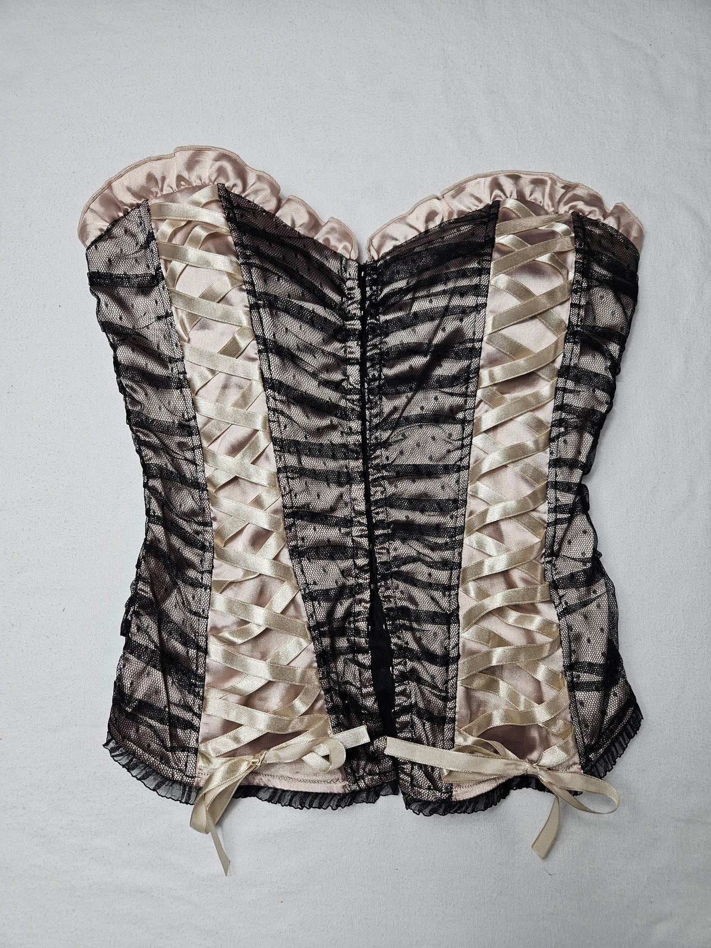 Bustier en voile et satin