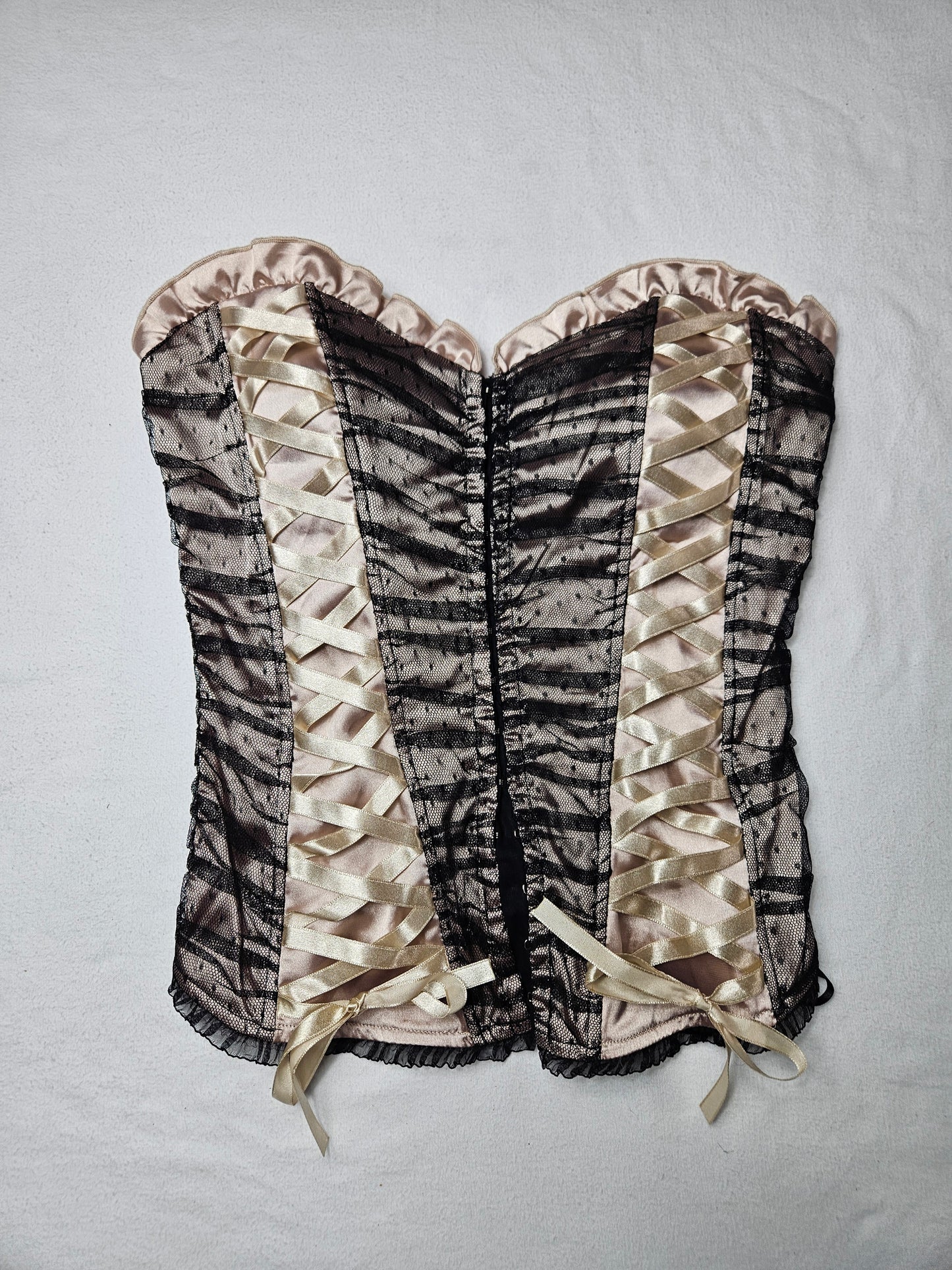 Bustier en voile et satin
