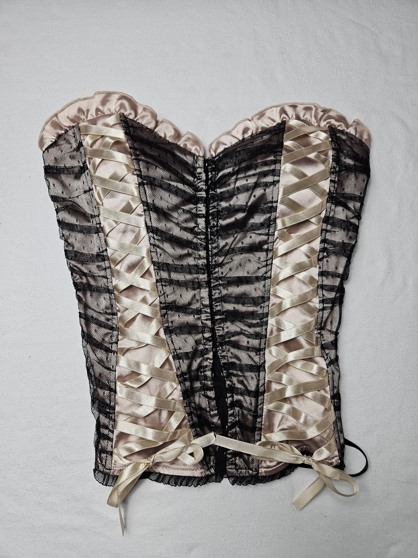 Bustier en voile et satin