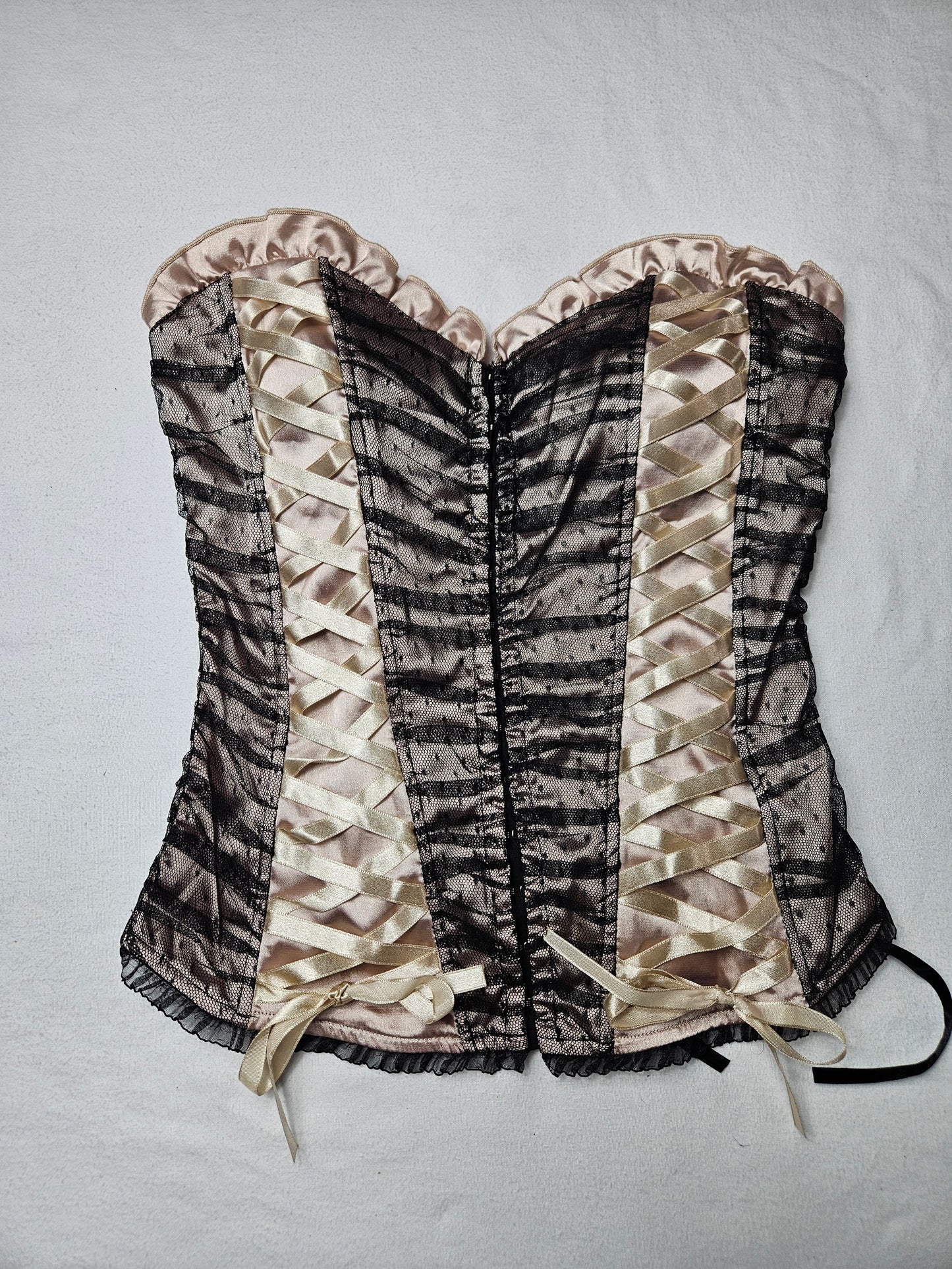 Bustier en voile et satin