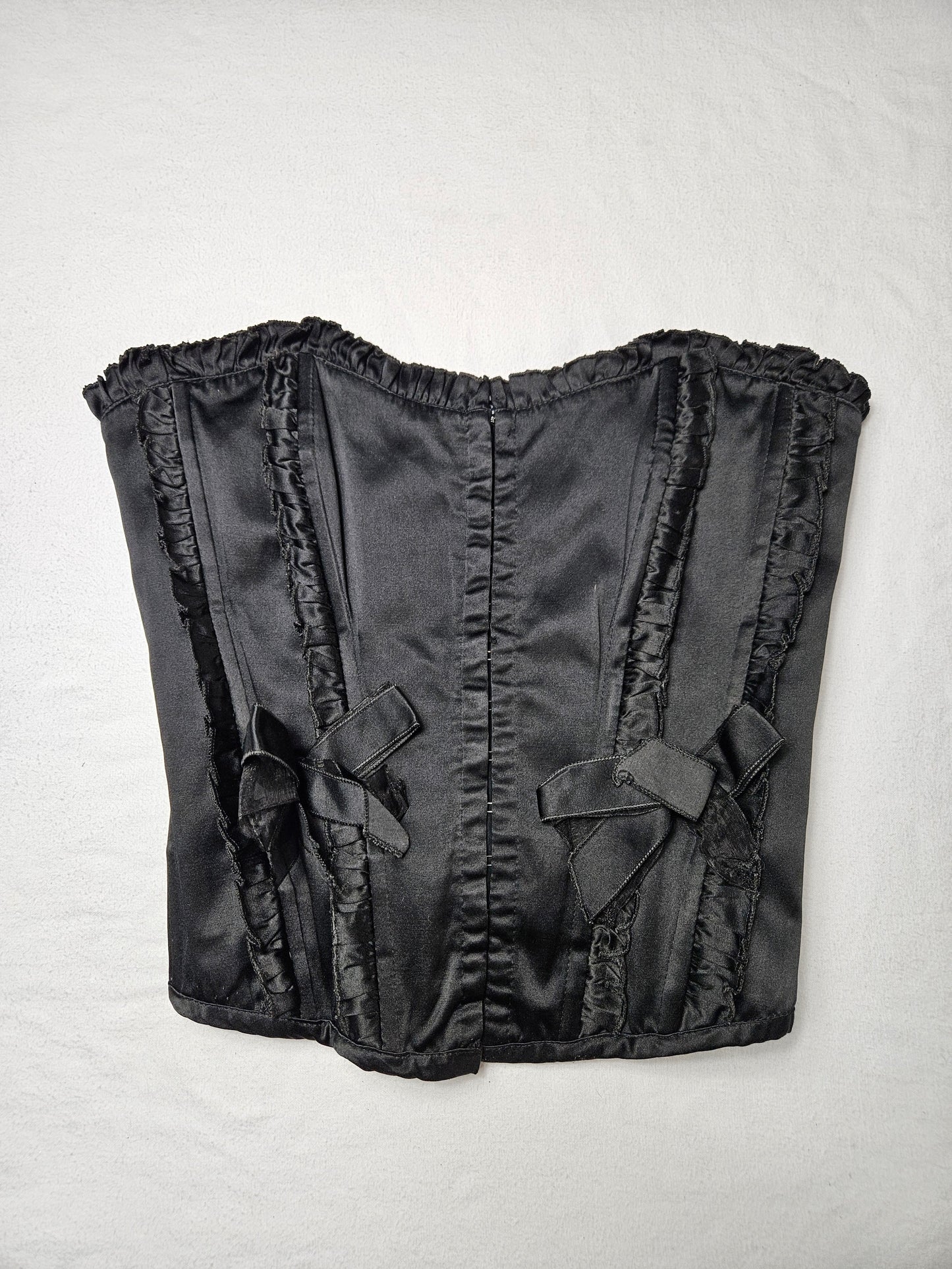 Bustier noir avec noeuds