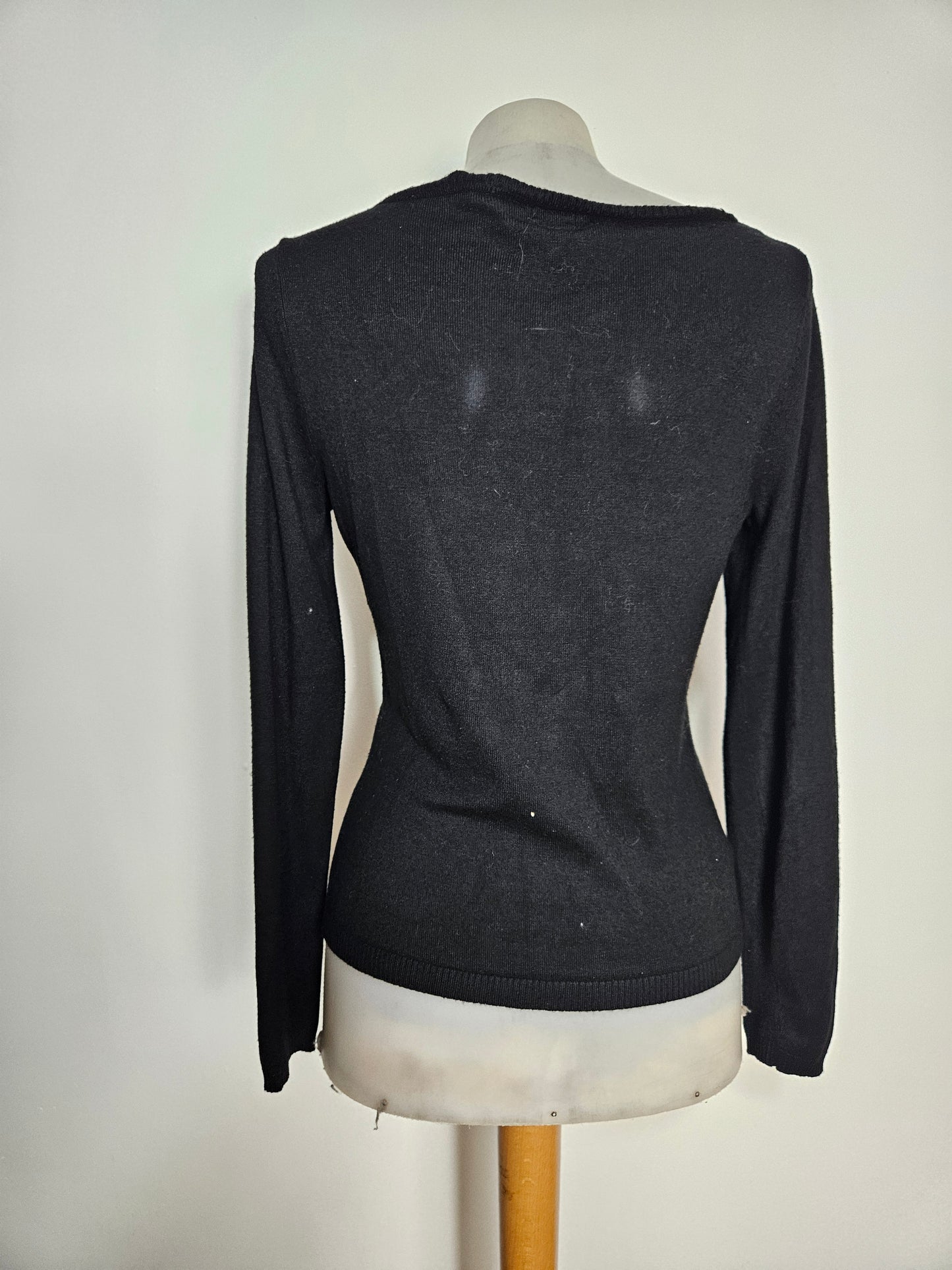 Haut noir maille fine