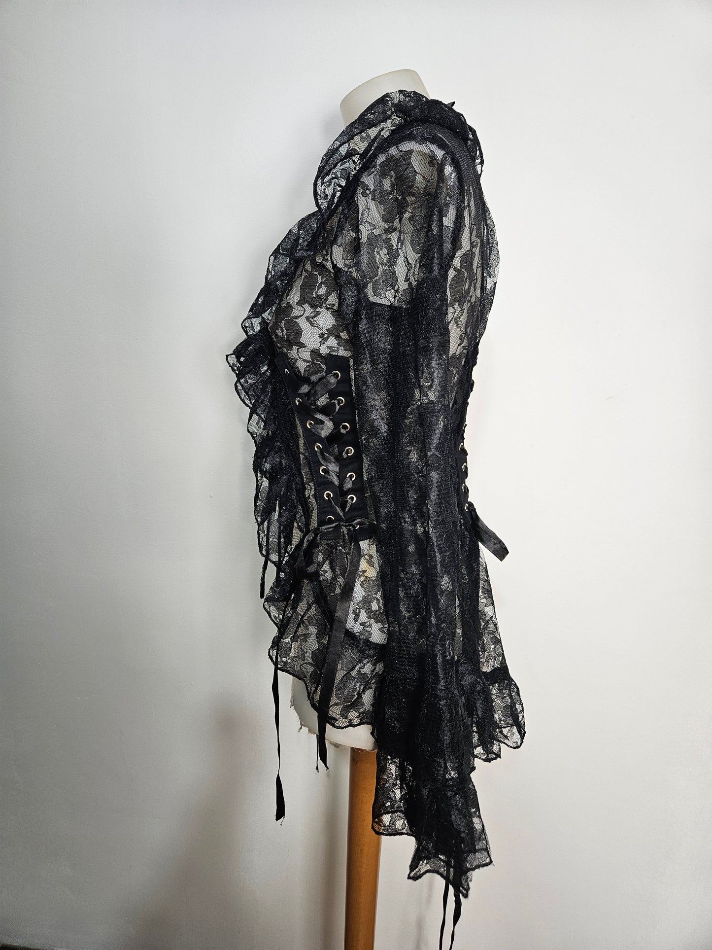 Chemisier en dentelle à laçage