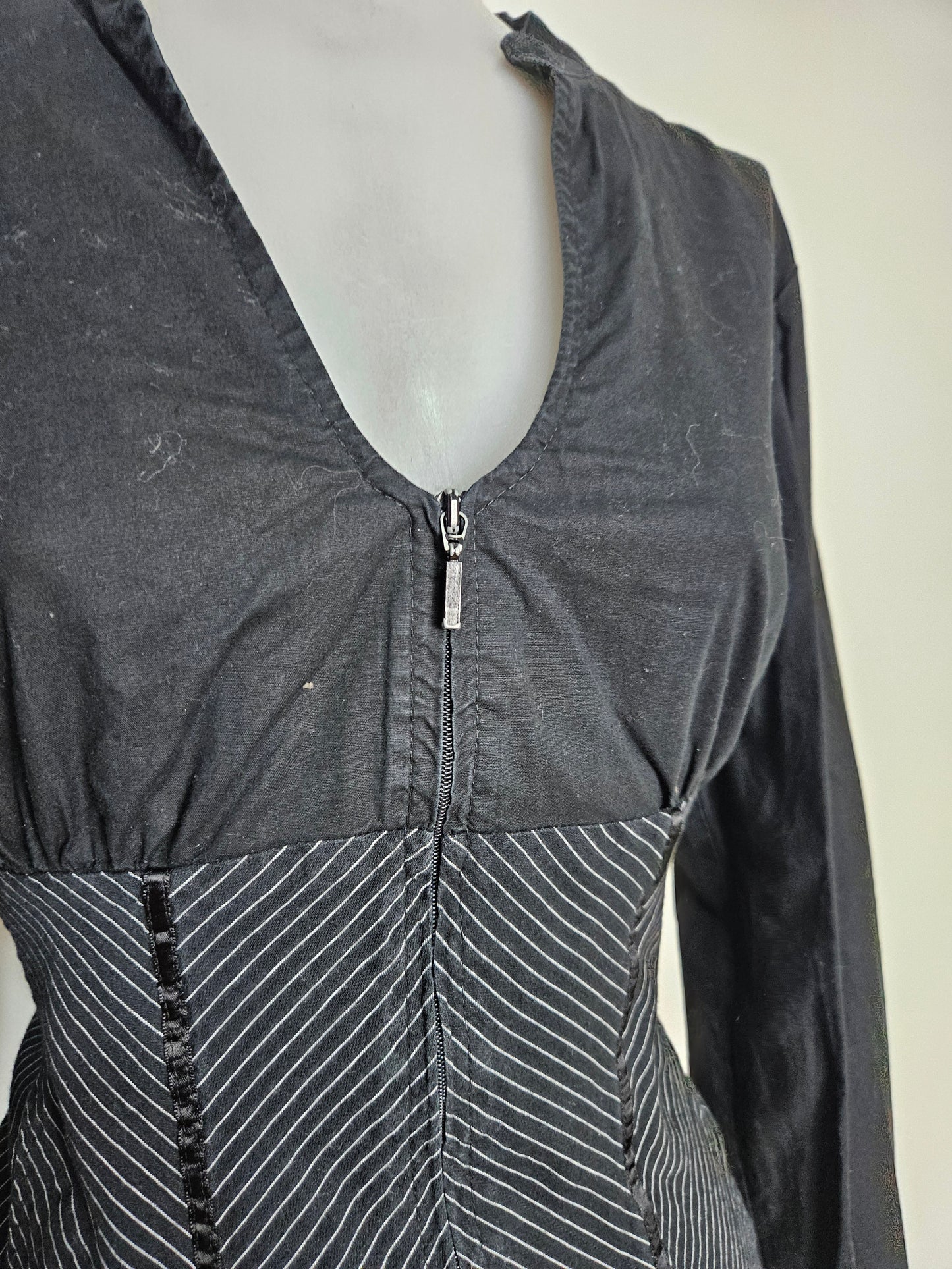 Chemise rayée dos lacé