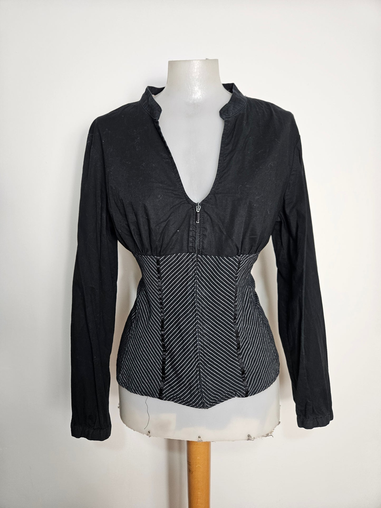 Chemise rayée dos lacé