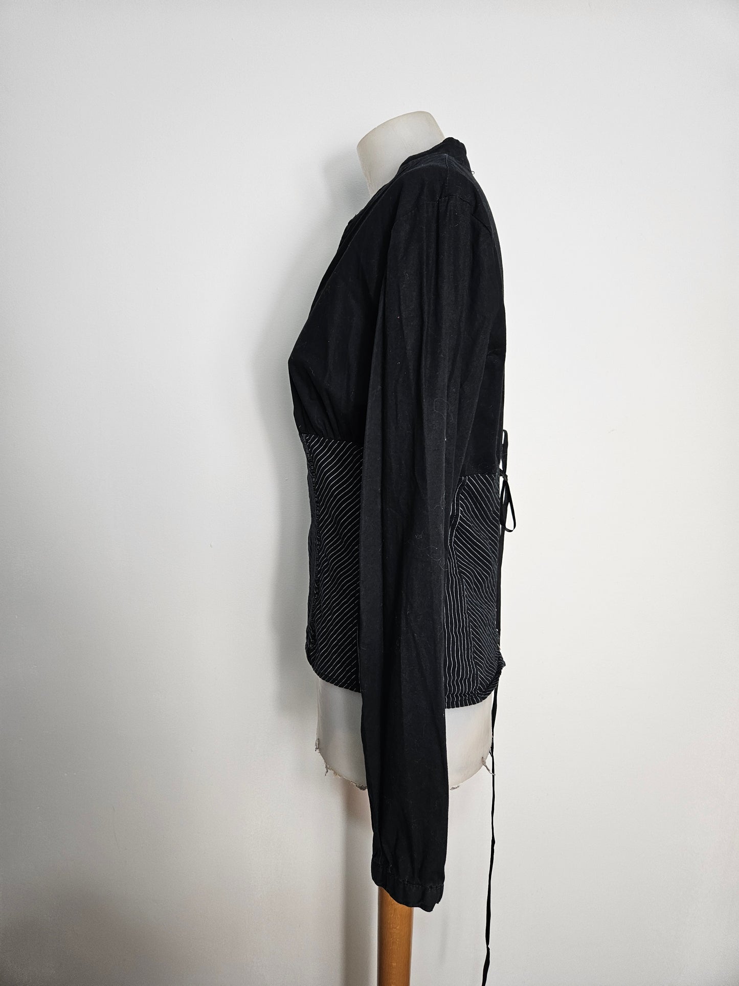 Chemise rayée dos lacé