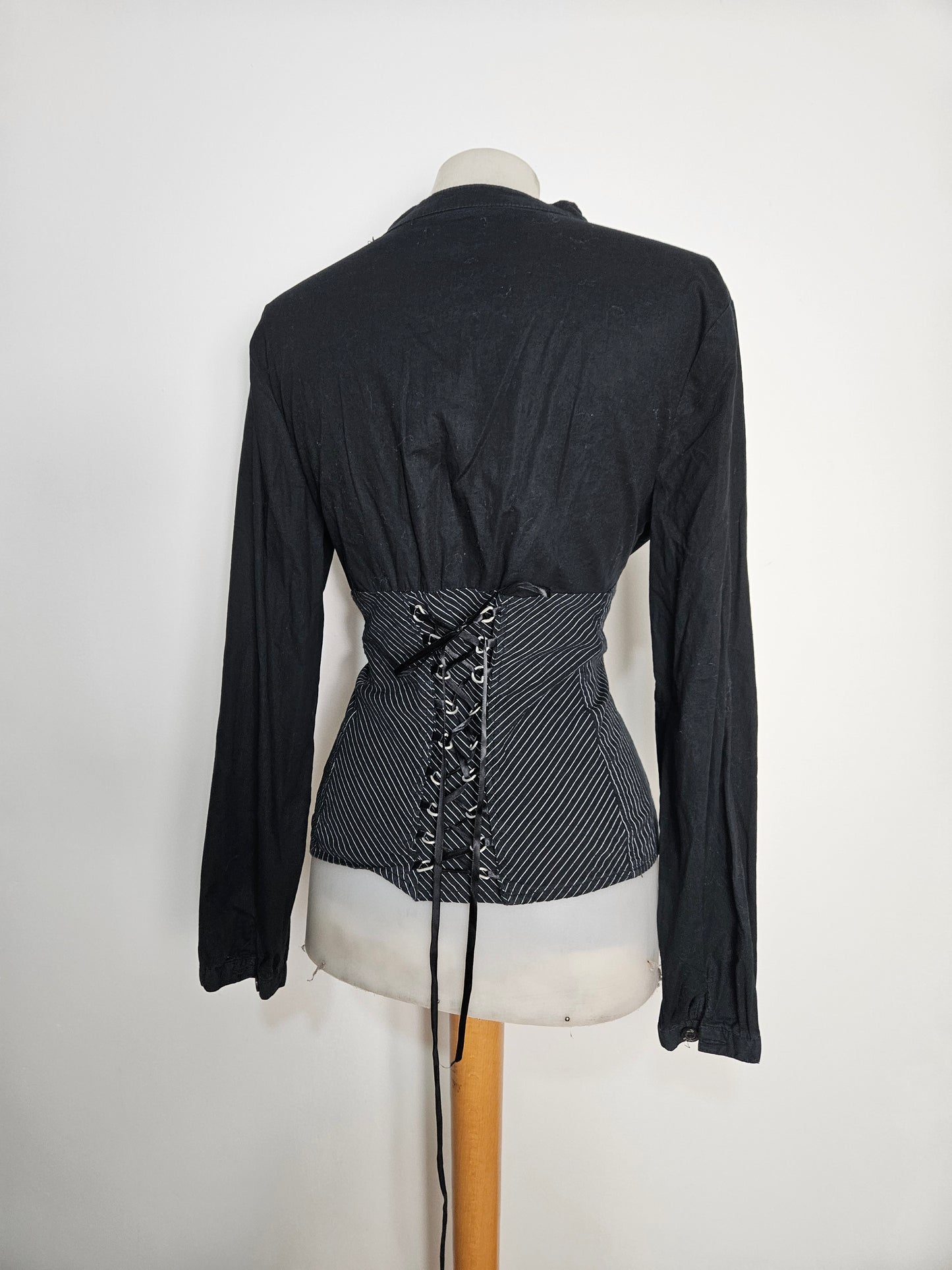 Chemise rayée dos lacé