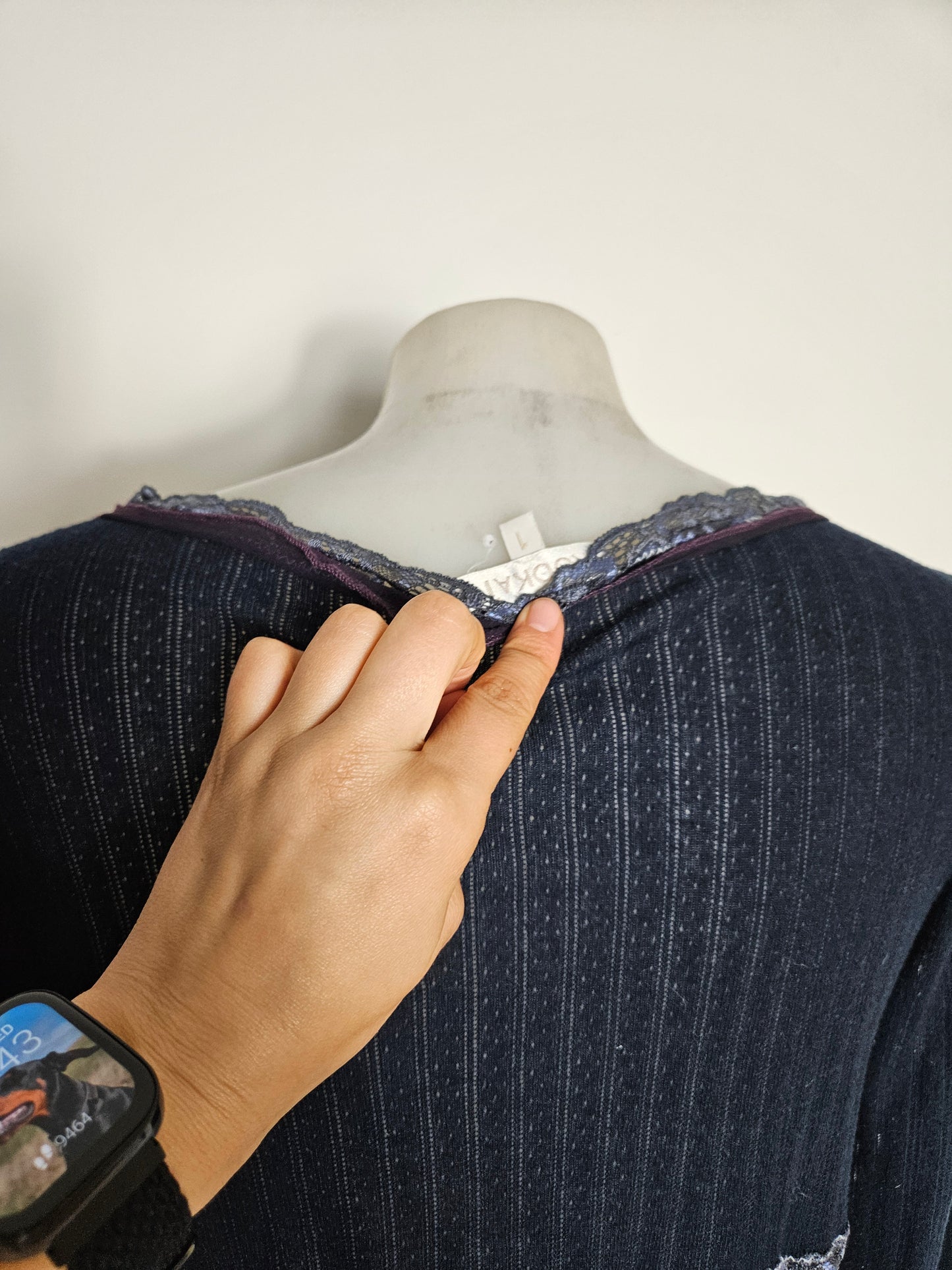 Cardigan bleu maille fine