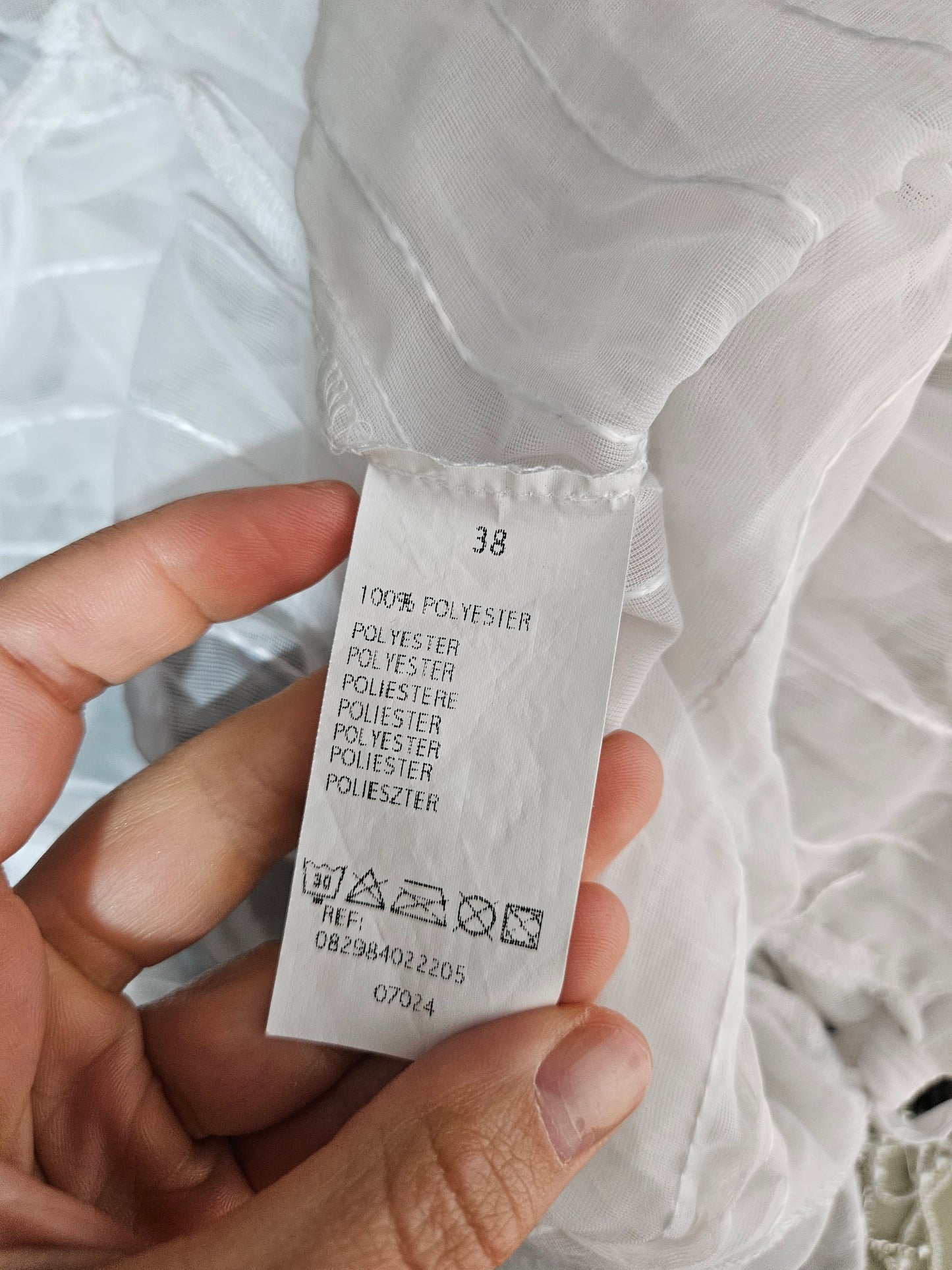 Chemisier blanc à volants