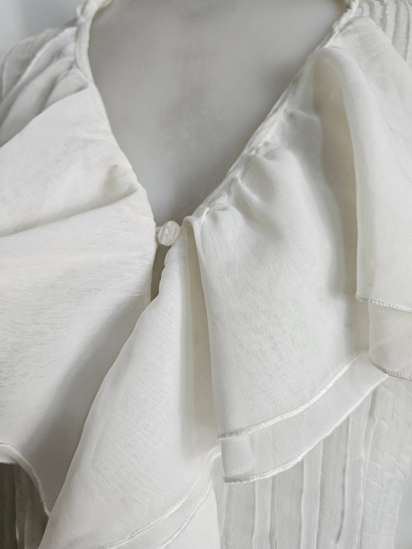 Chemisier en voile à volants