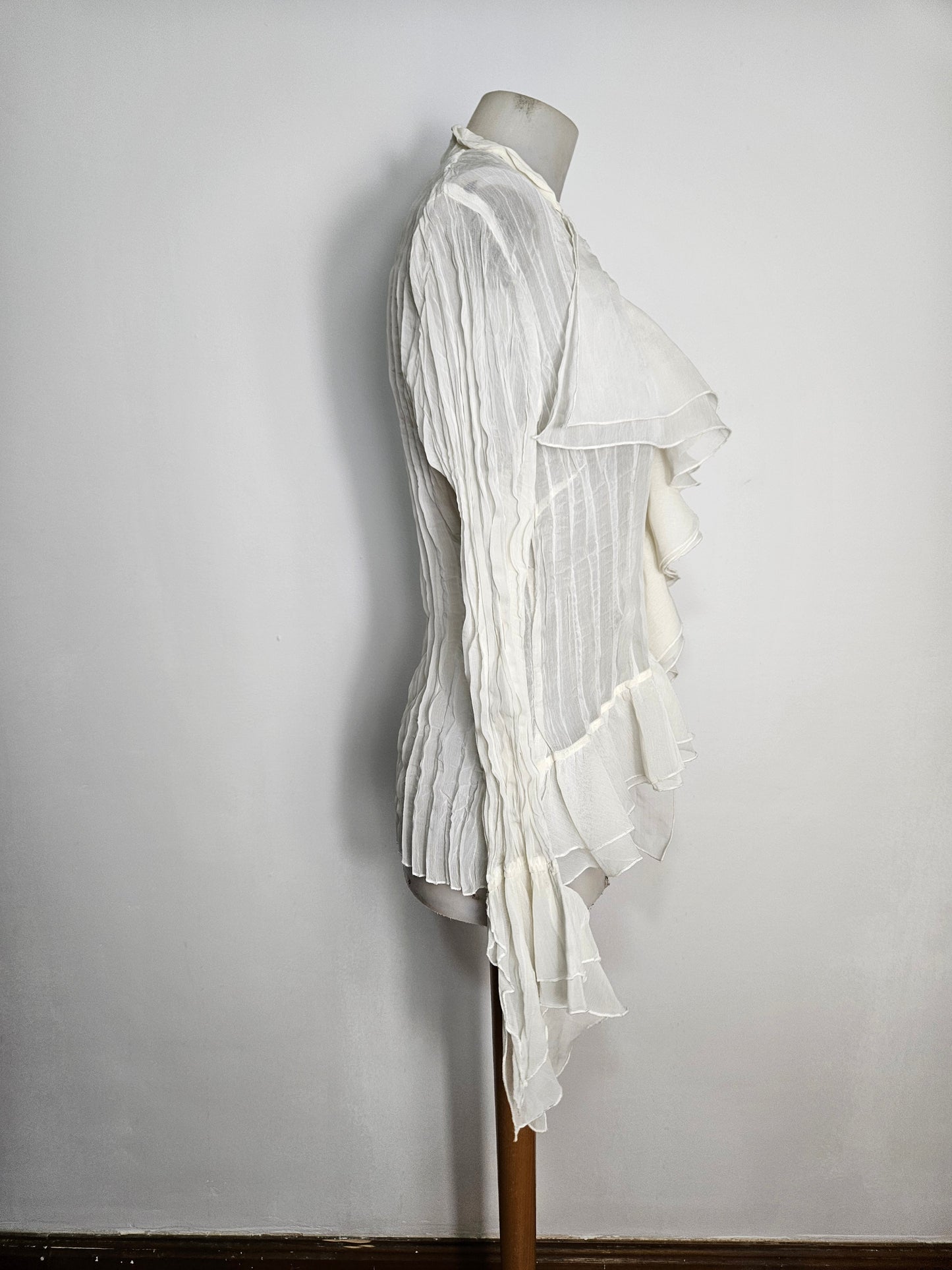 Chemisier en voile à volants